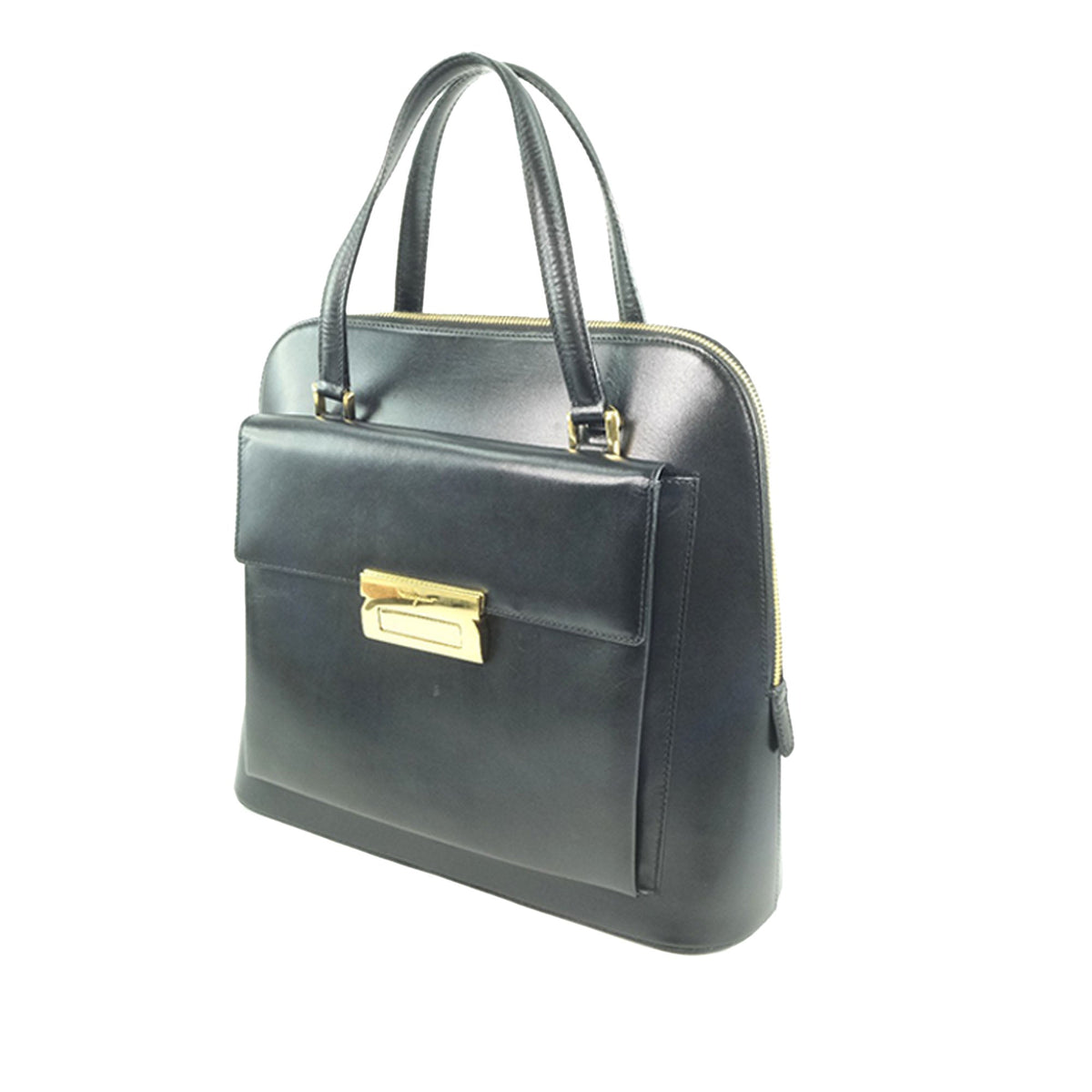 Ferragamo Leather Handbag — Black