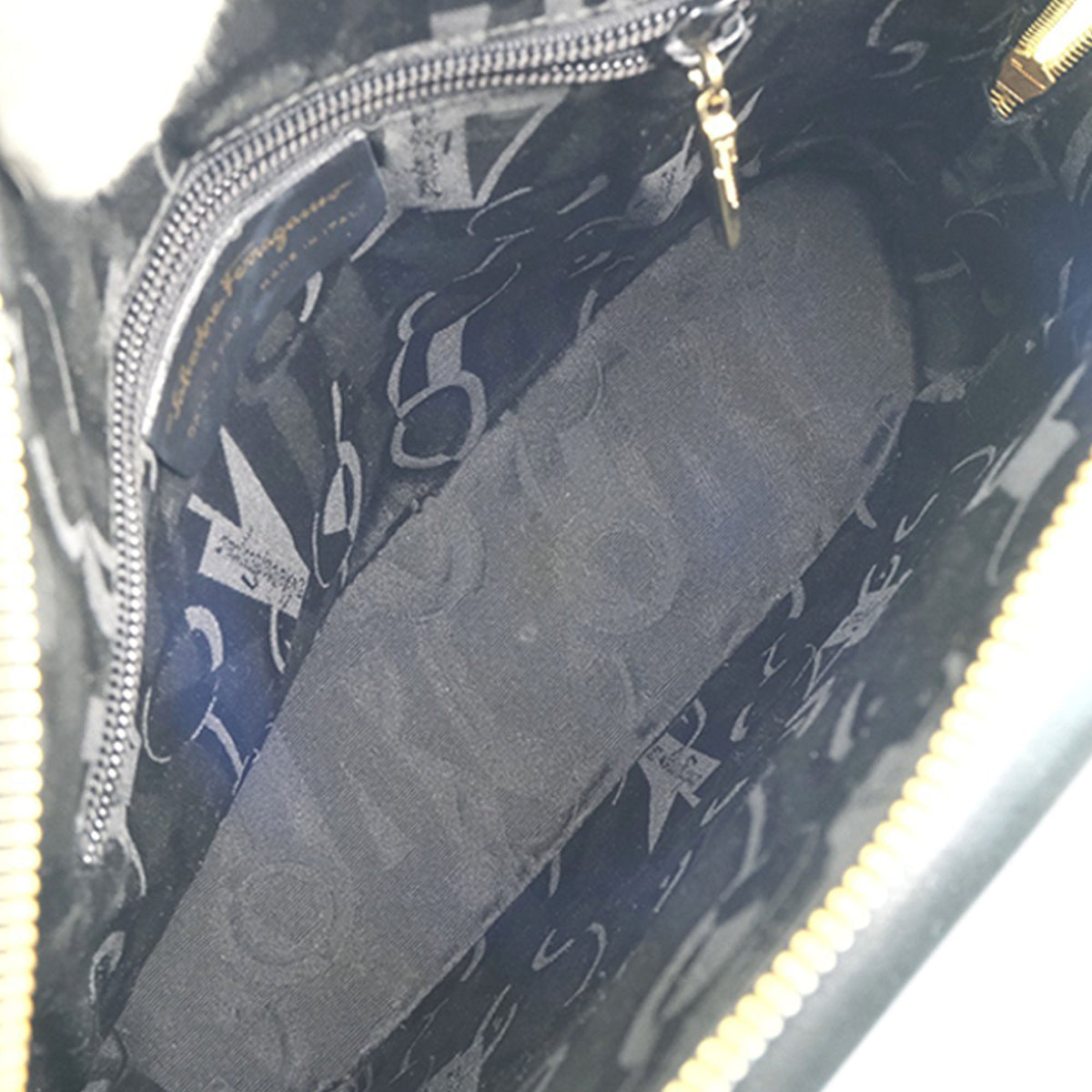 Ferragamo Leather Handbag — Black