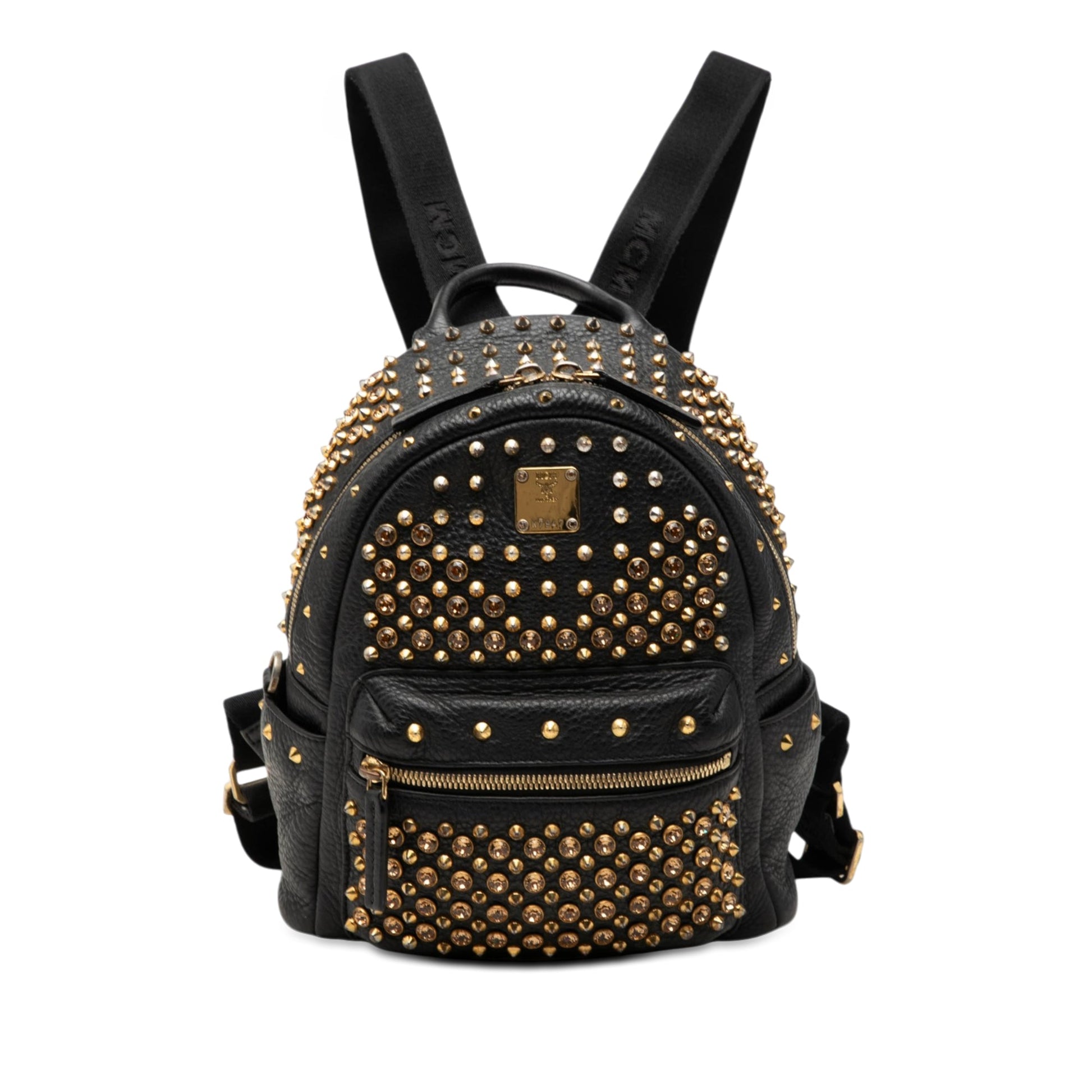 MCM Mini Studded Leather Stark Backpack