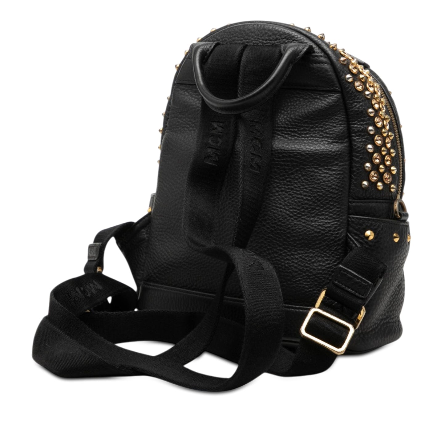 MCM Mini Studded Leather Stark Backpack
