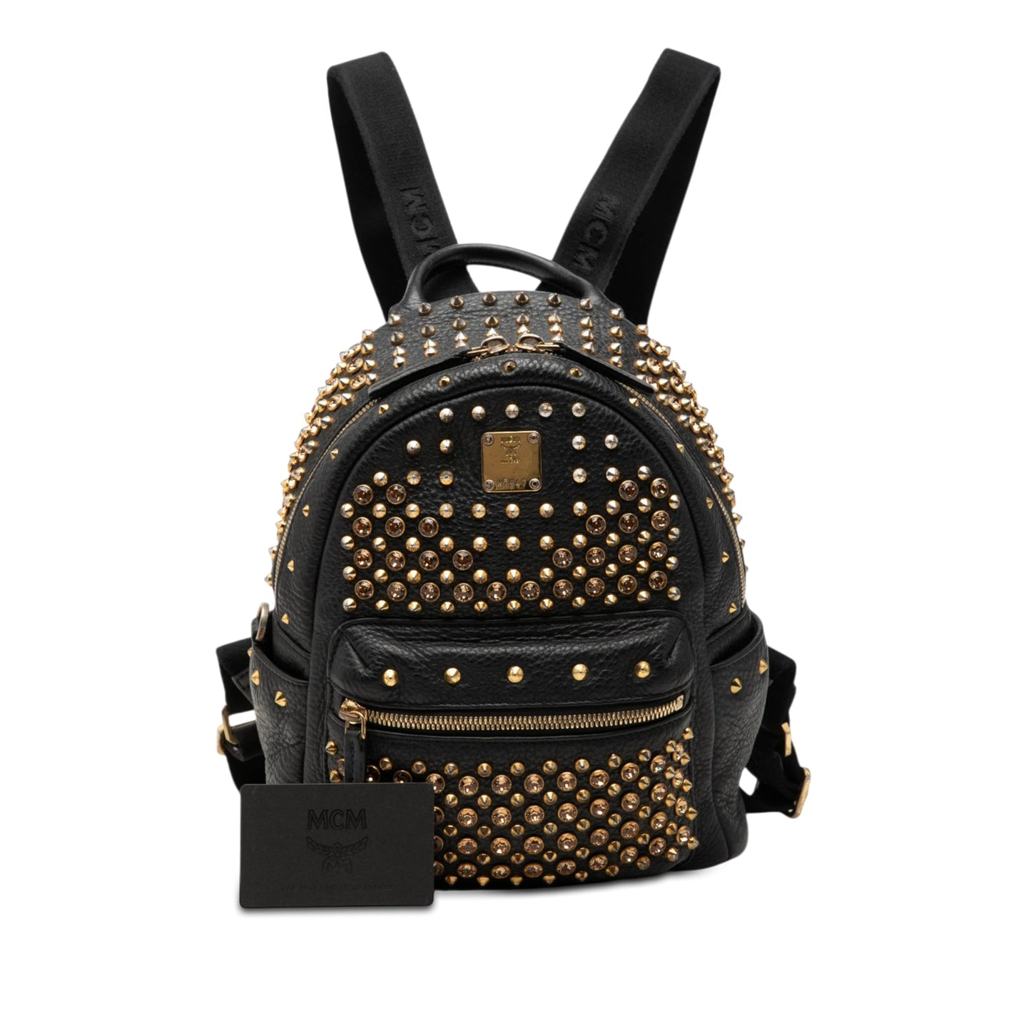 MCM Mini Studded Leather Stark Backpack