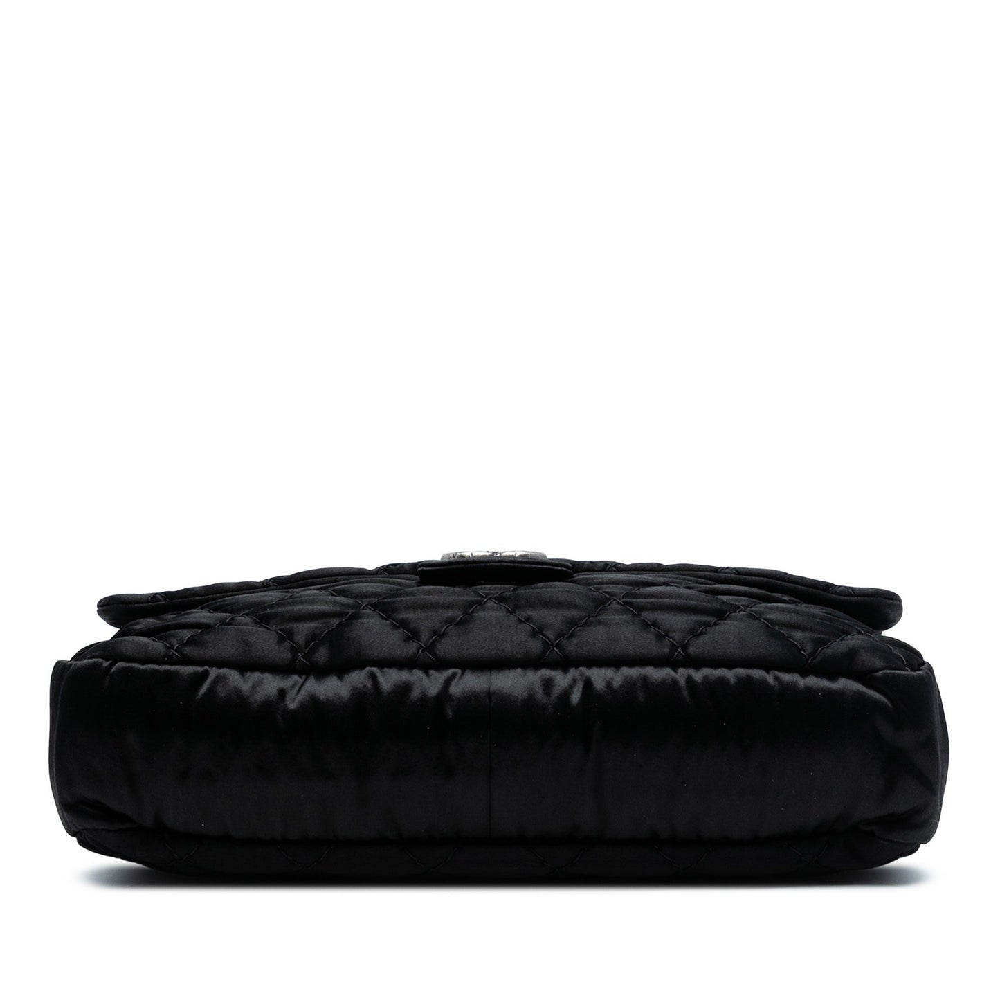 Chanel Extra Large CC Quilted Satin Single Flap