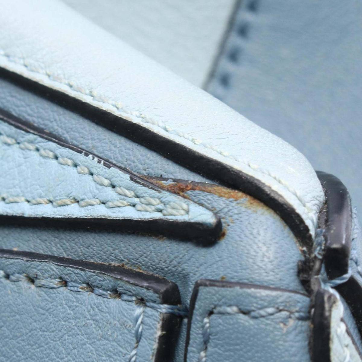 LOEWE Medium Tricolor Calfskin Puzzle Satchel — Blue