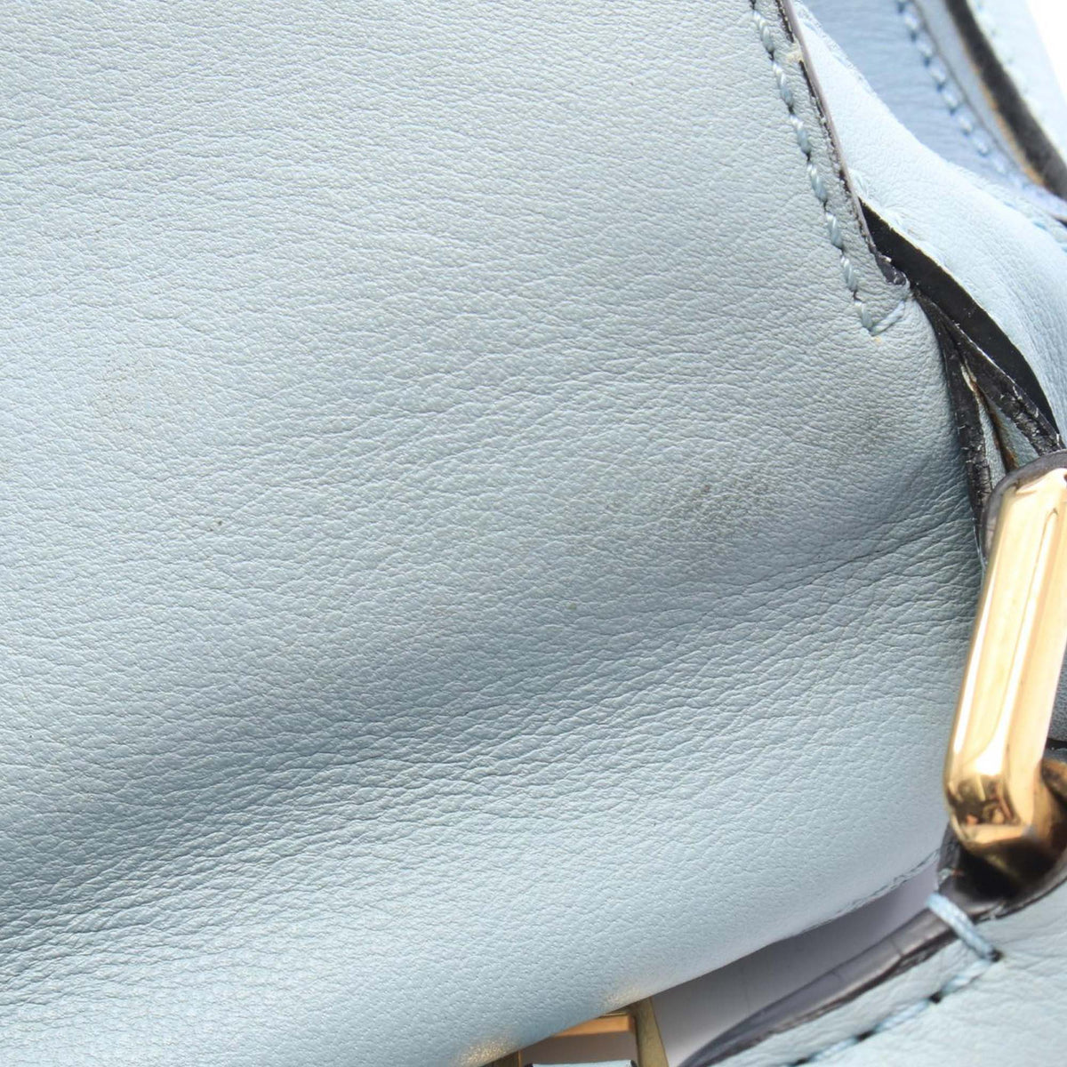 LOEWE Medium Tricolor Calfskin Puzzle Satchel — Blue