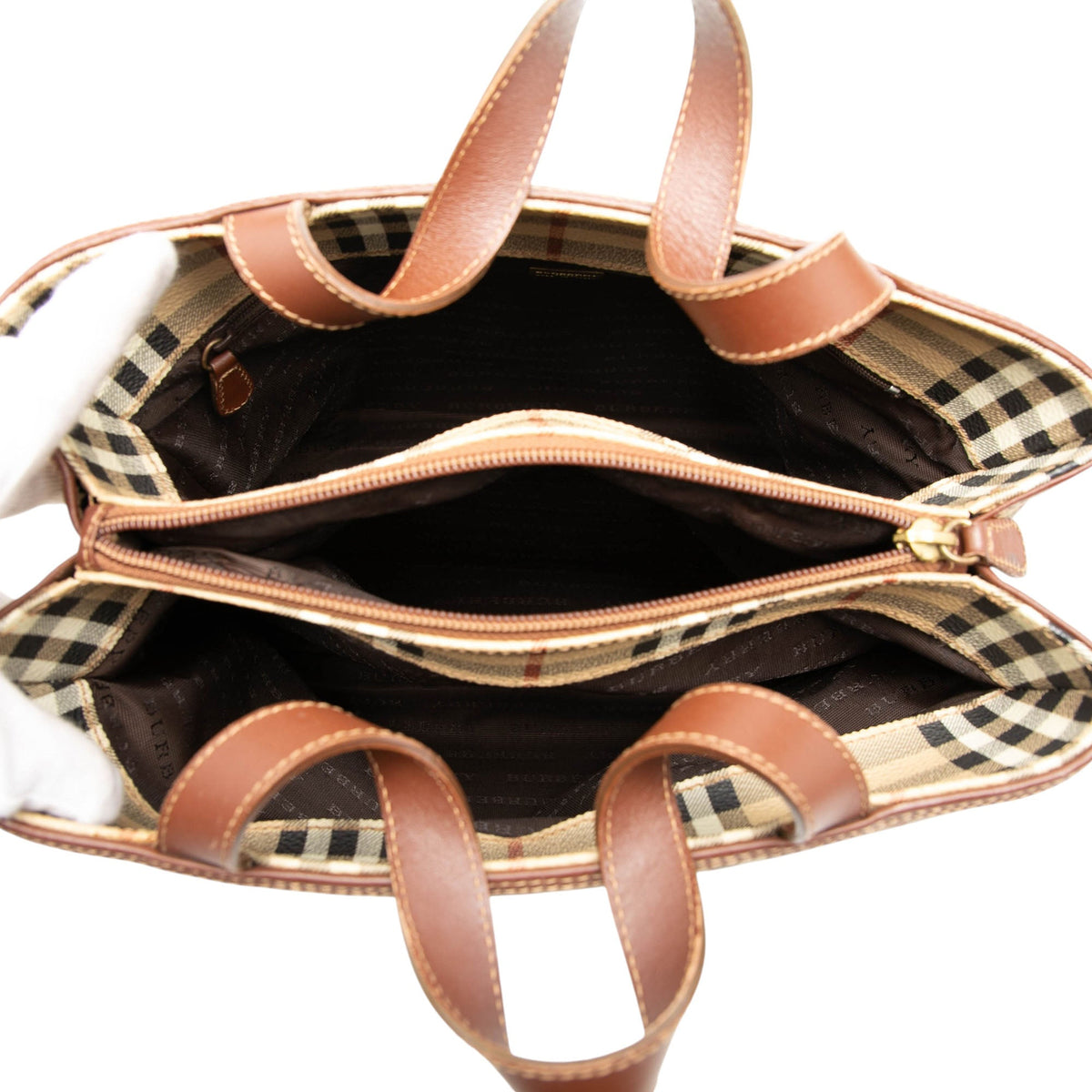 Burberry Haymarket Check Coated Canvas Tote