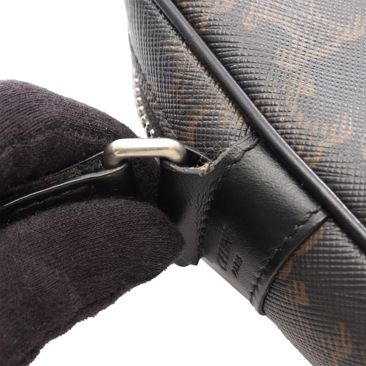 Celine Medium Triomphe Coated Canvas Messenger Bag — Black