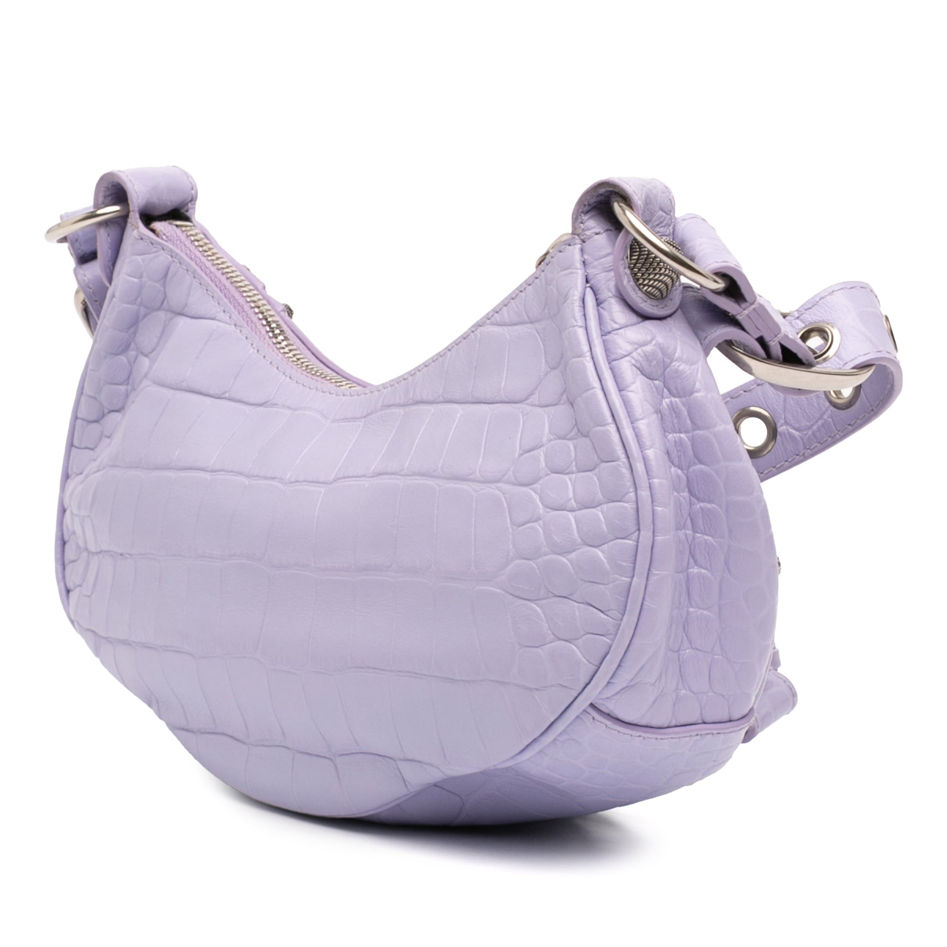 Balenciaga Croc Embossed Leather Motocross Le Cagole XS