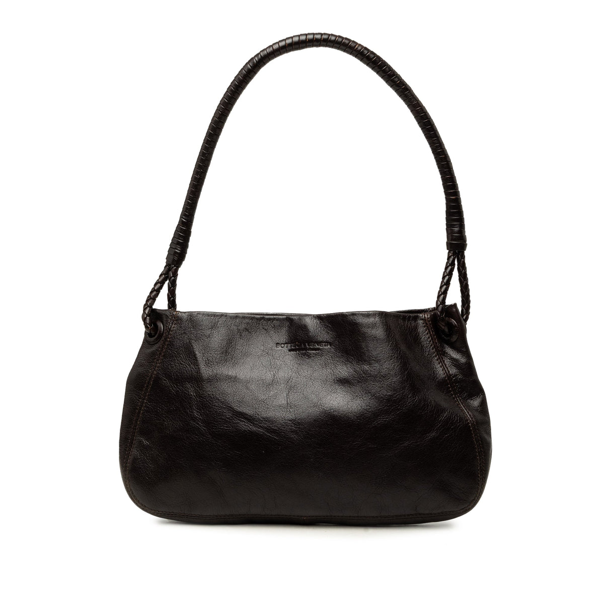 Bottega Veneta Intrecciato Trimmed Nappa Shoulder Bag — Brown