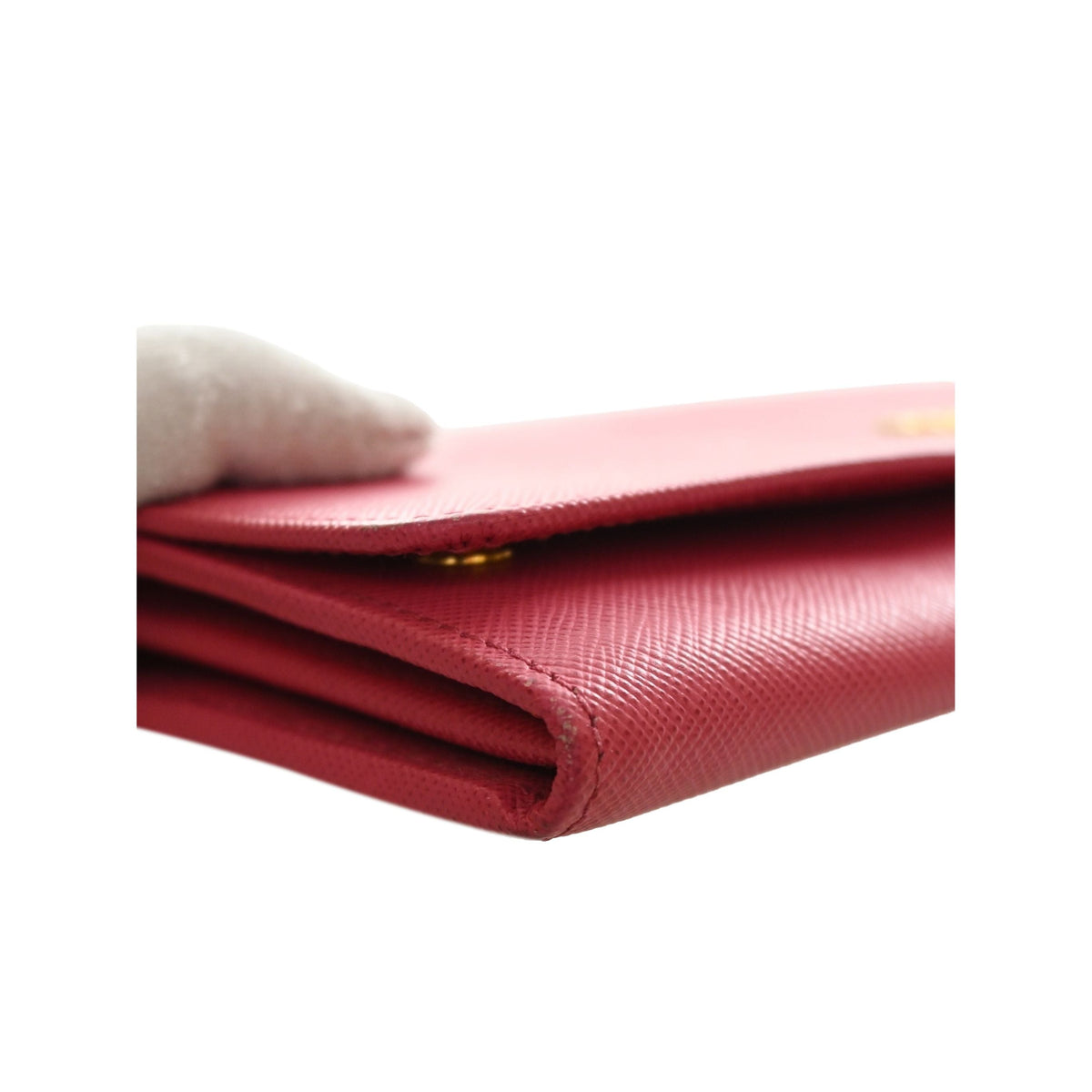 Prada Saffiano Wallet On Chain — Pink