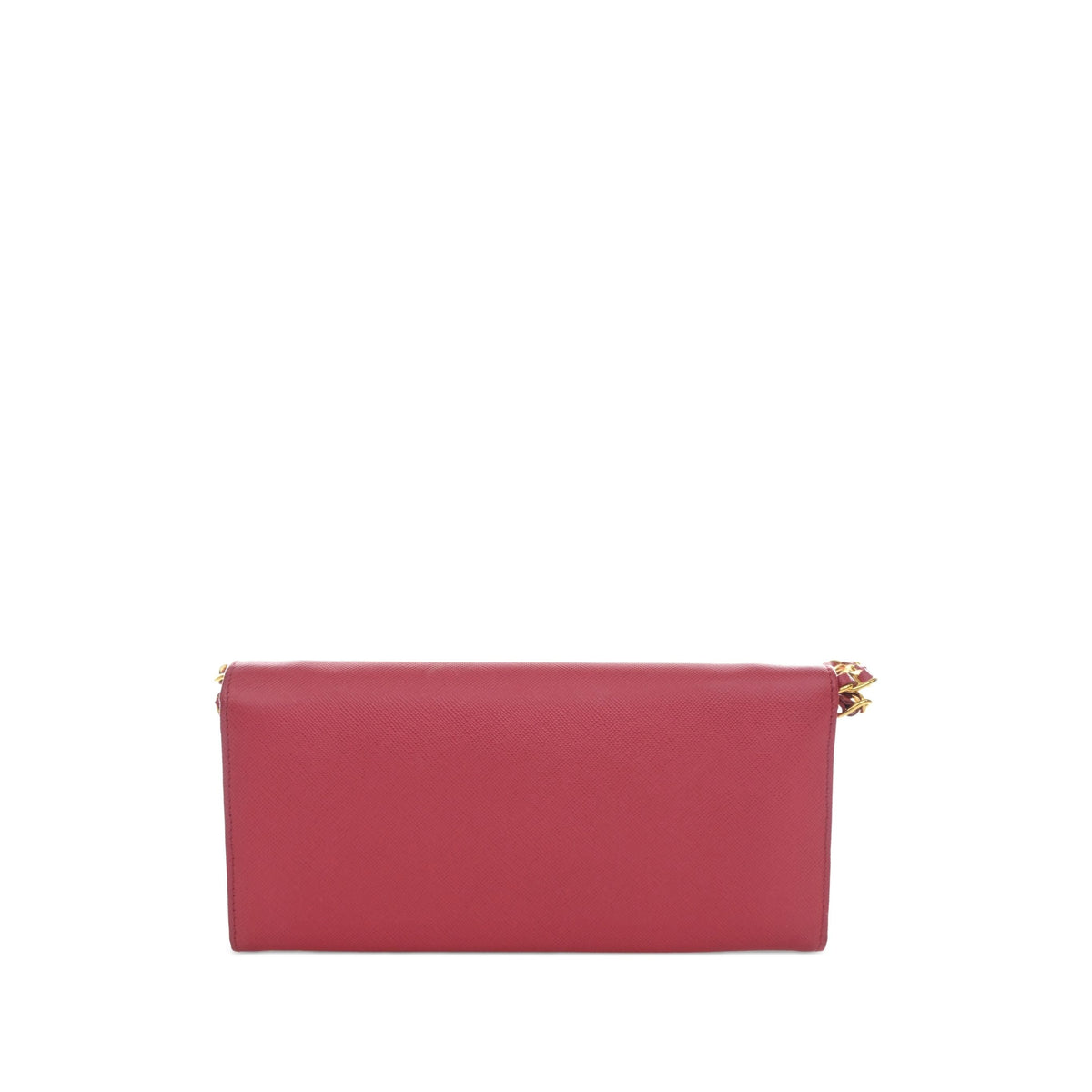 Prada Saffiano Wallet On Chain — Pink