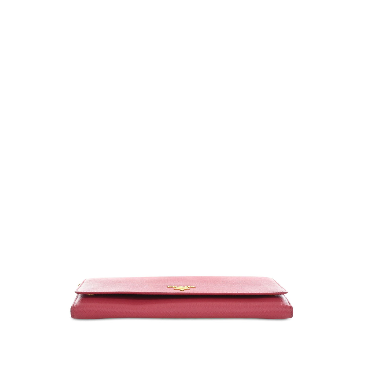 Prada Saffiano Wallet On Chain — Pink