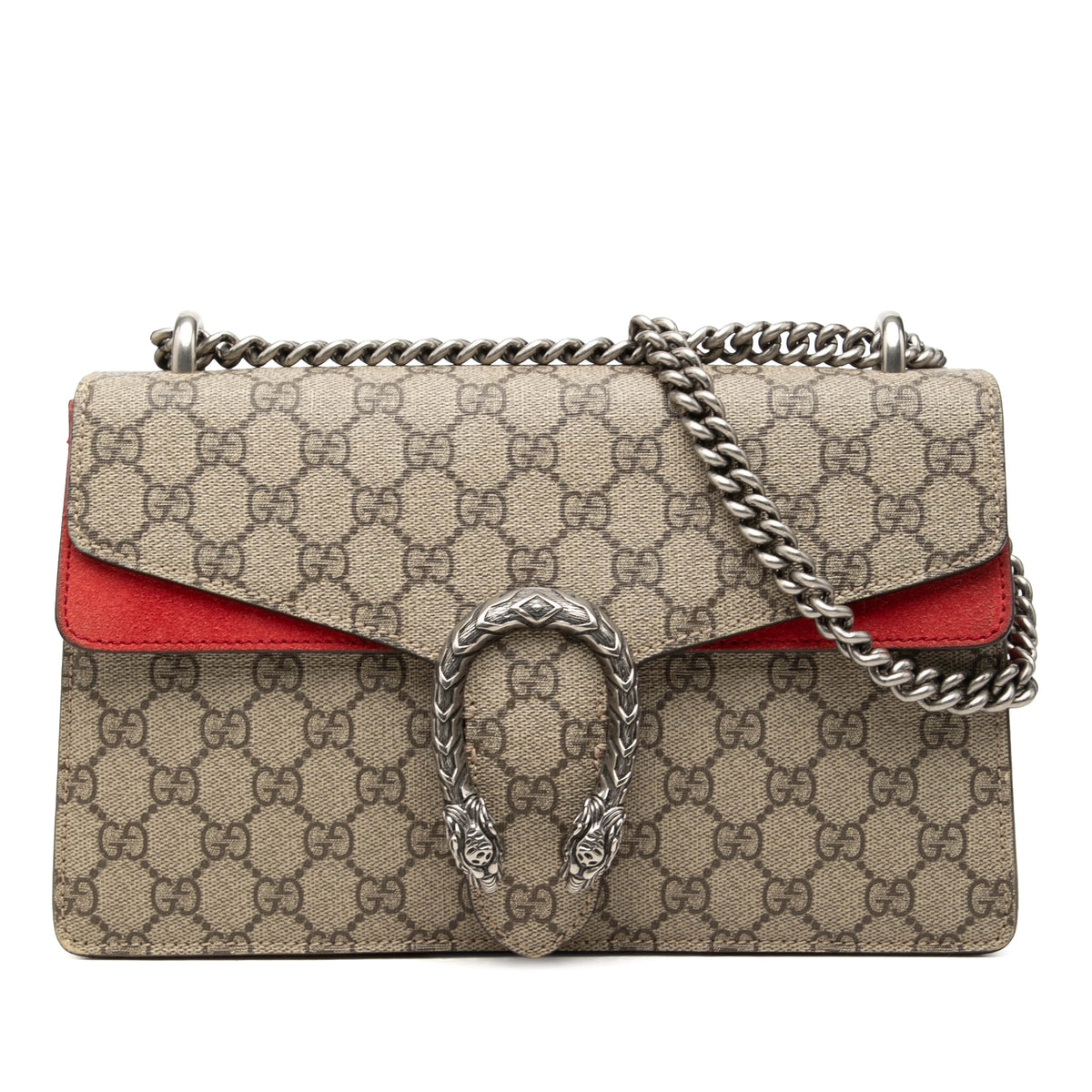 Gucci Medium GG Supreme Dionysus Shoulder Bag — Beige
