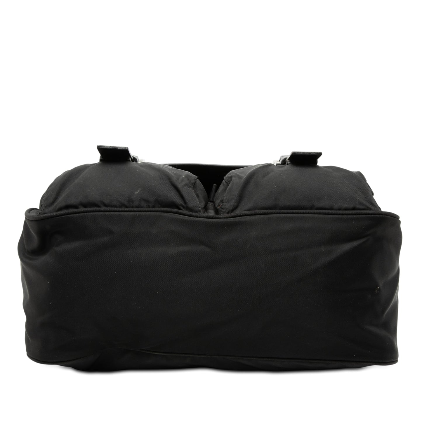 Prada Tessuto Double Buckle Messenger Bag