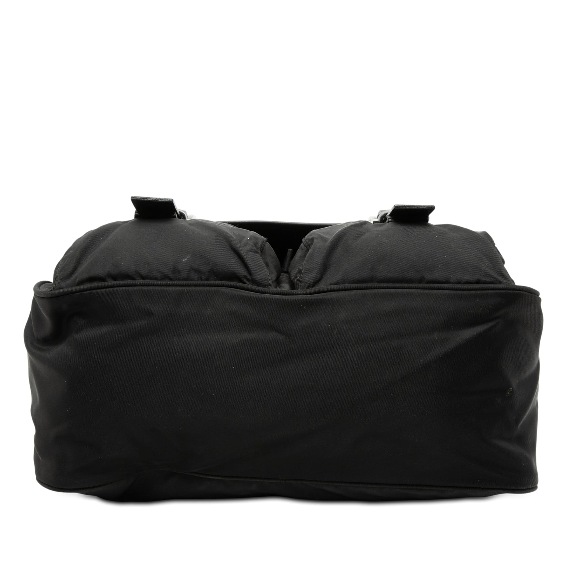 Prada Tessuto Double Buckle Messenger Bag