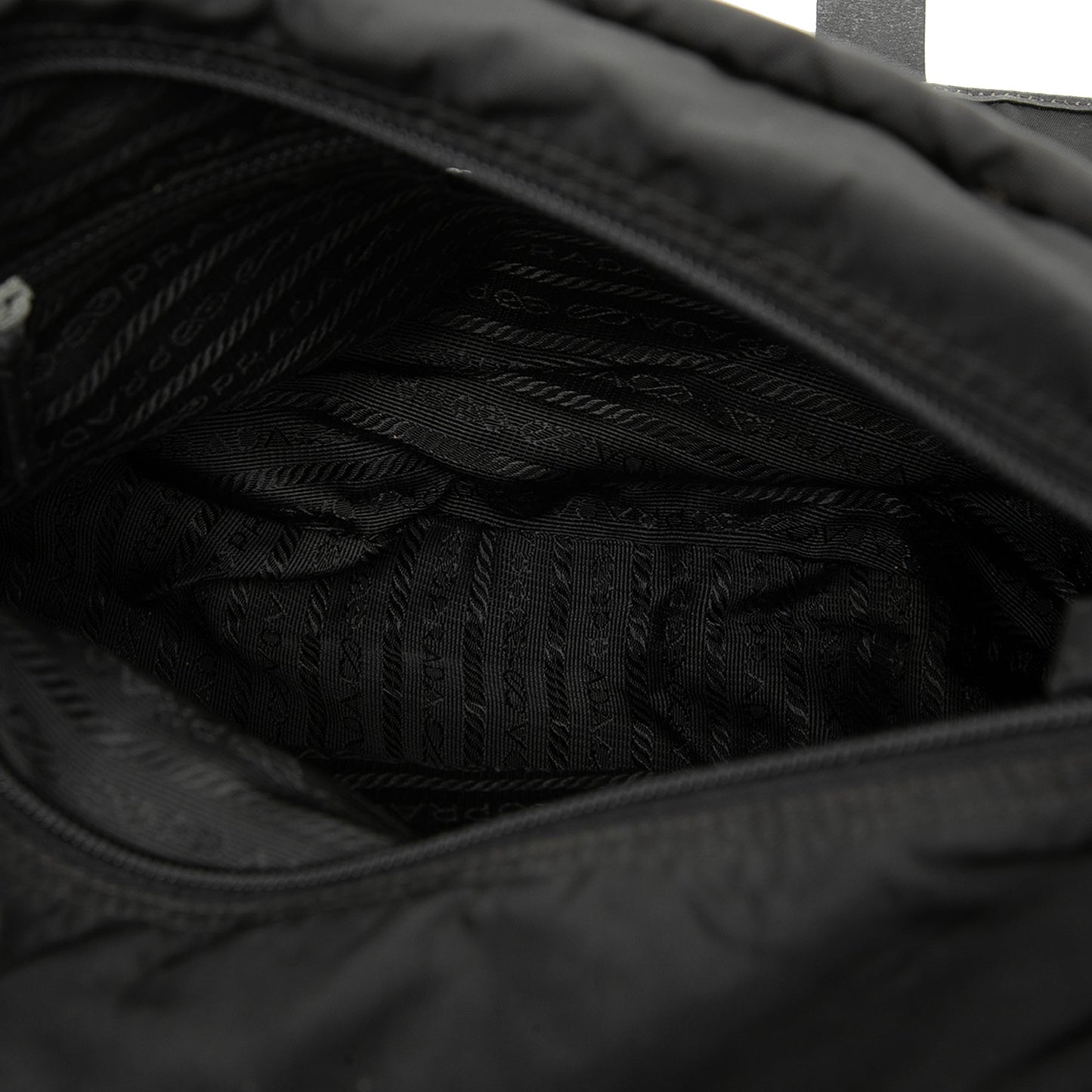 Prada Tessuto Double Buckle Messenger Bag