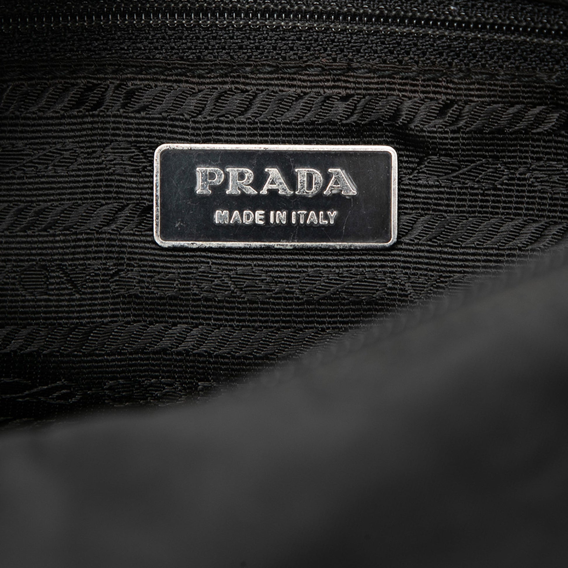 Prada Tessuto Double Buckle Messenger Bag