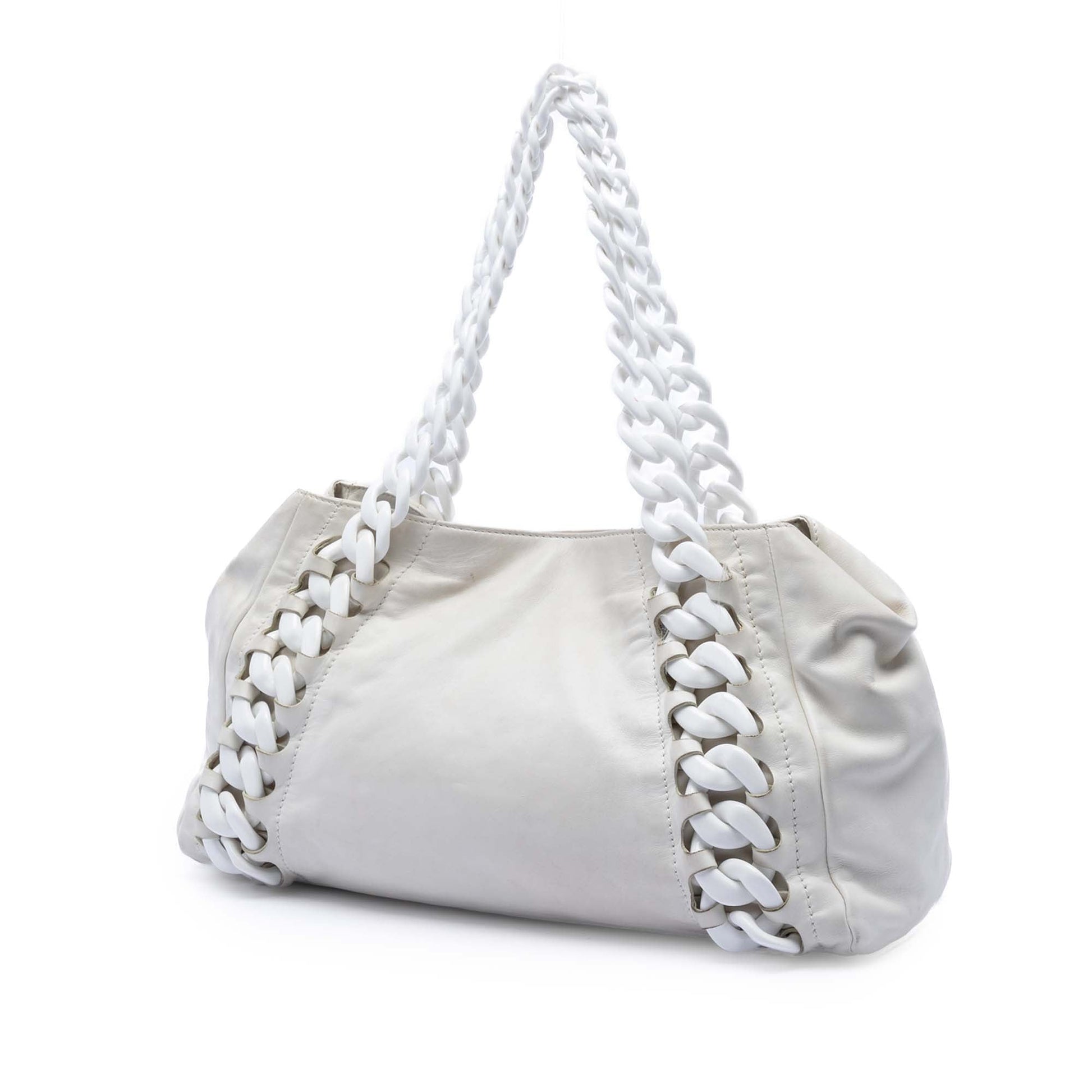 Chanel Calfskin Modern Chain Rhodoid East West Tote