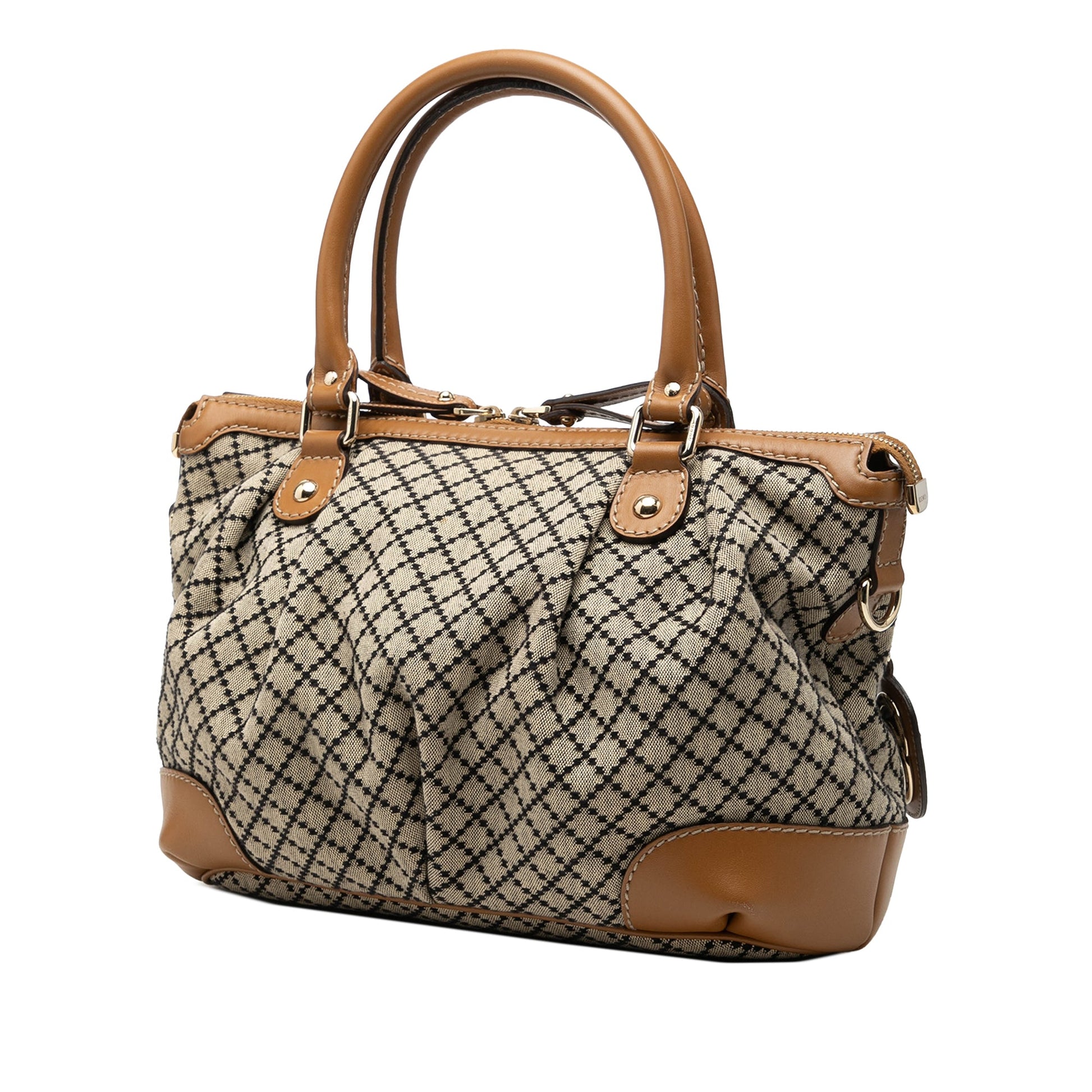 Gucci Diamante Canvas Sukey Satchel