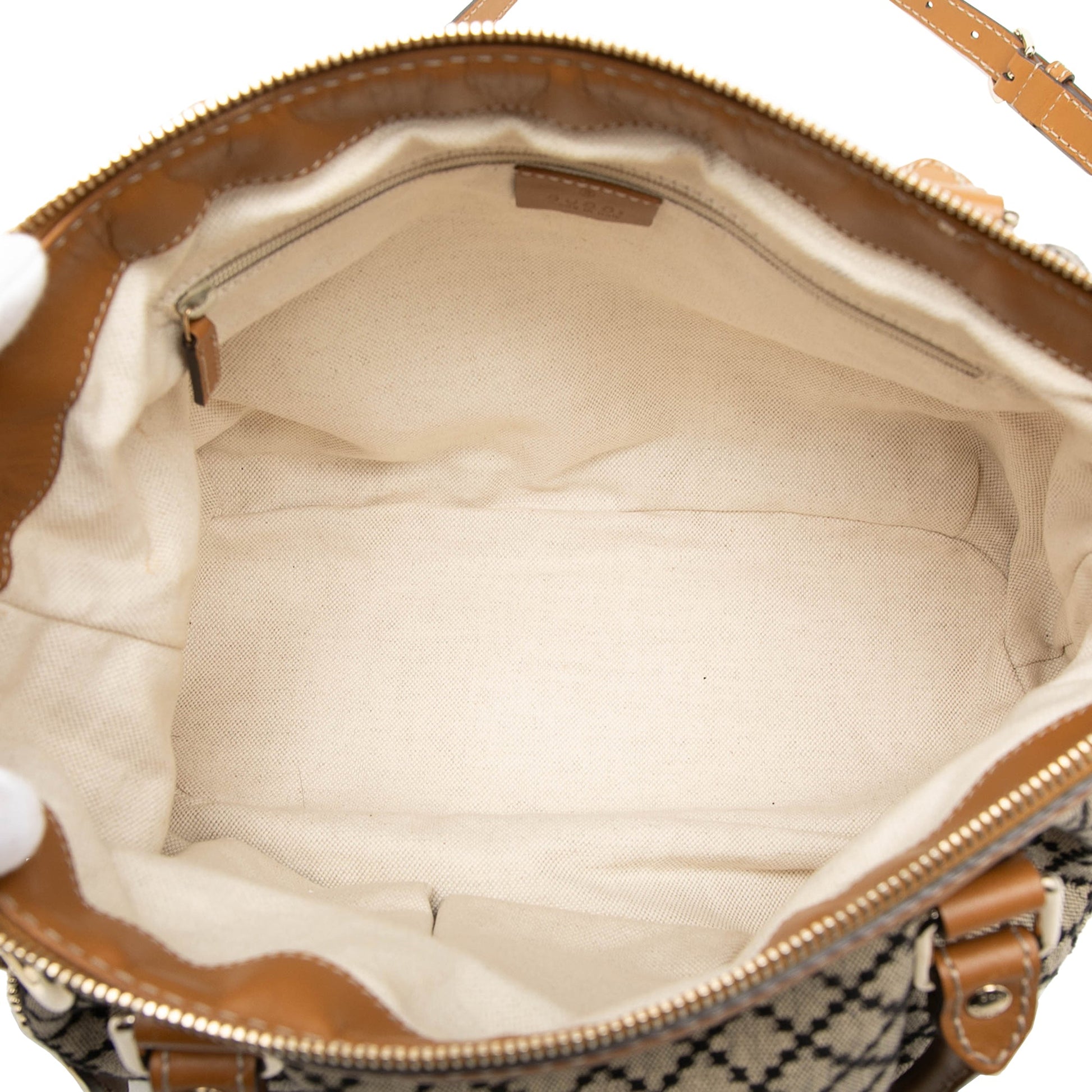 Gucci Diamante Canvas Sukey Satchel