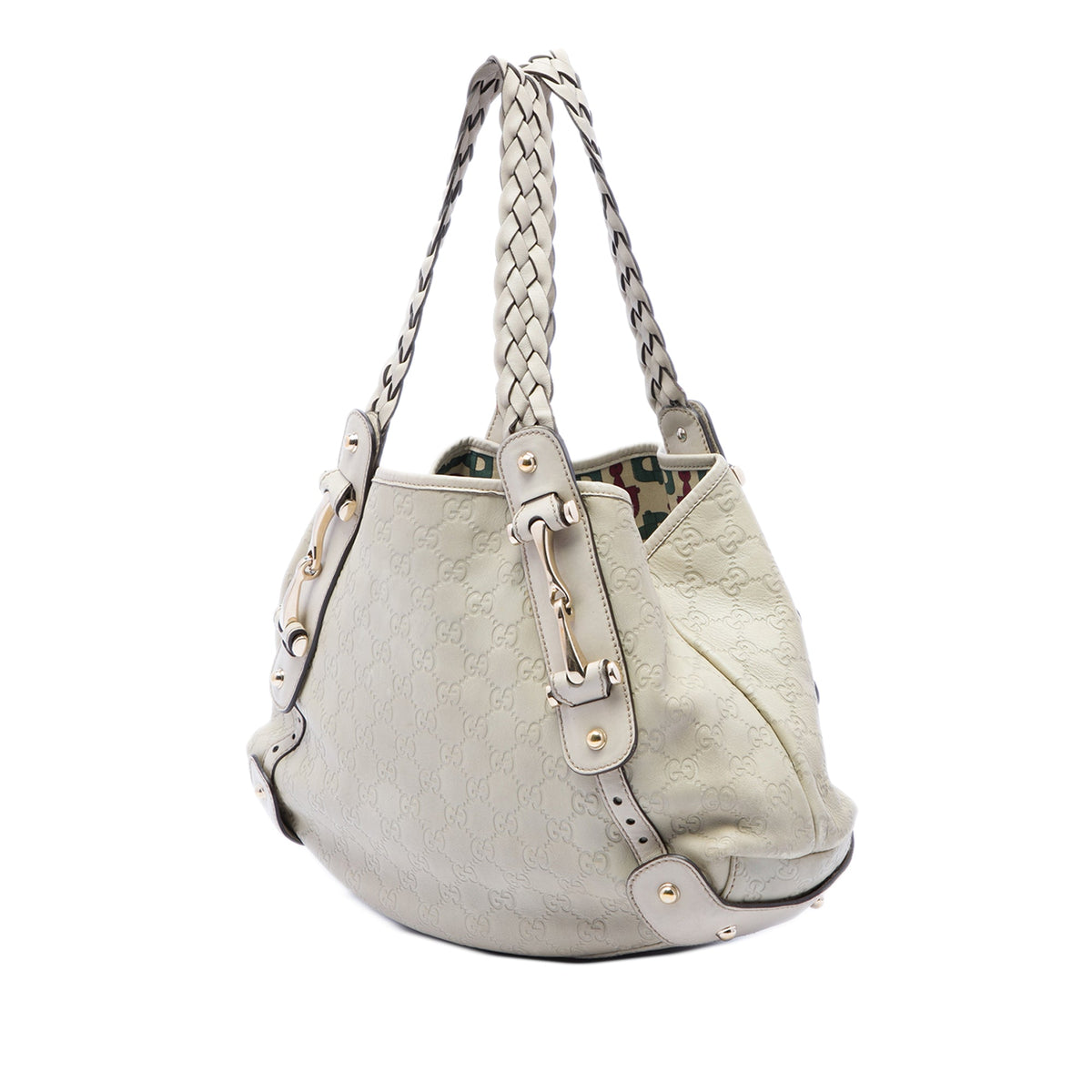 Gucci Small Guccissima Horsebit Pelham Shoulder Bag