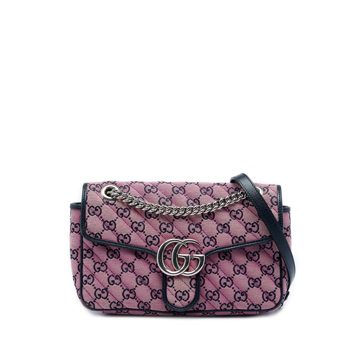 Gucci Medium GG Marmont Matelasse Diagonal GG Canvas Shoulder Bag