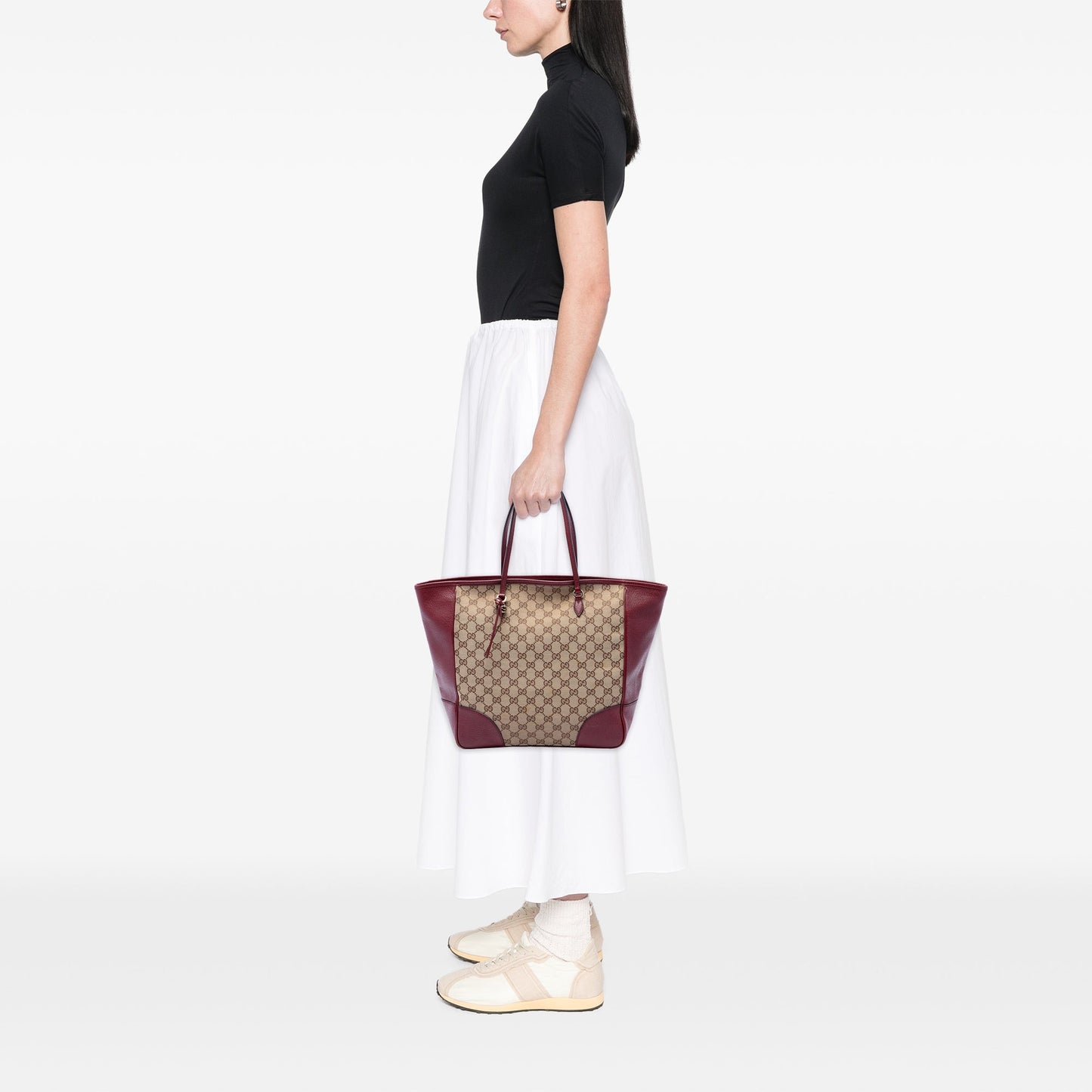 Gucci GG Canvas and Calfskin Bree Tote