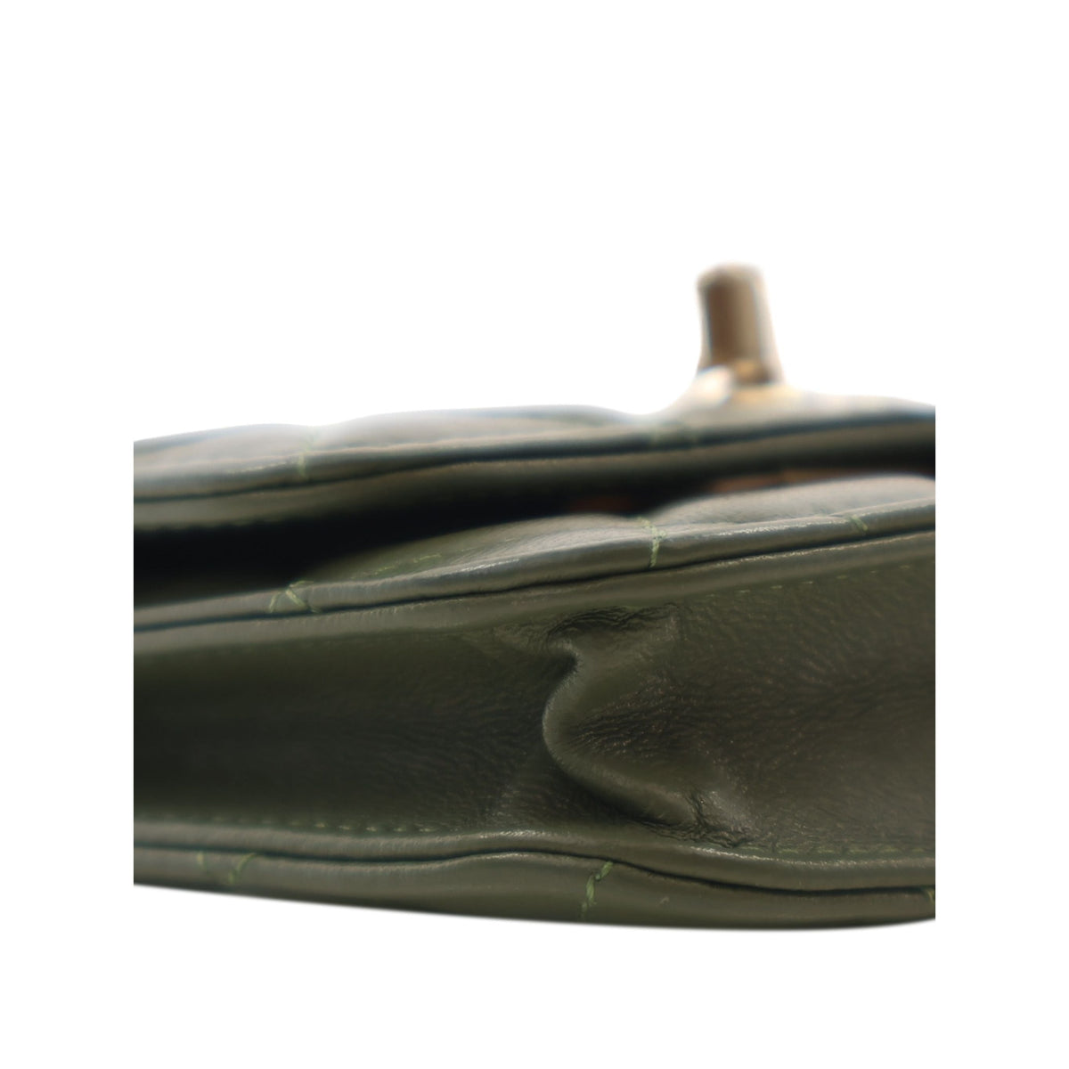 Chanel Mini Quilted Lambskin Trendy CC Card Holder on Chain — Green