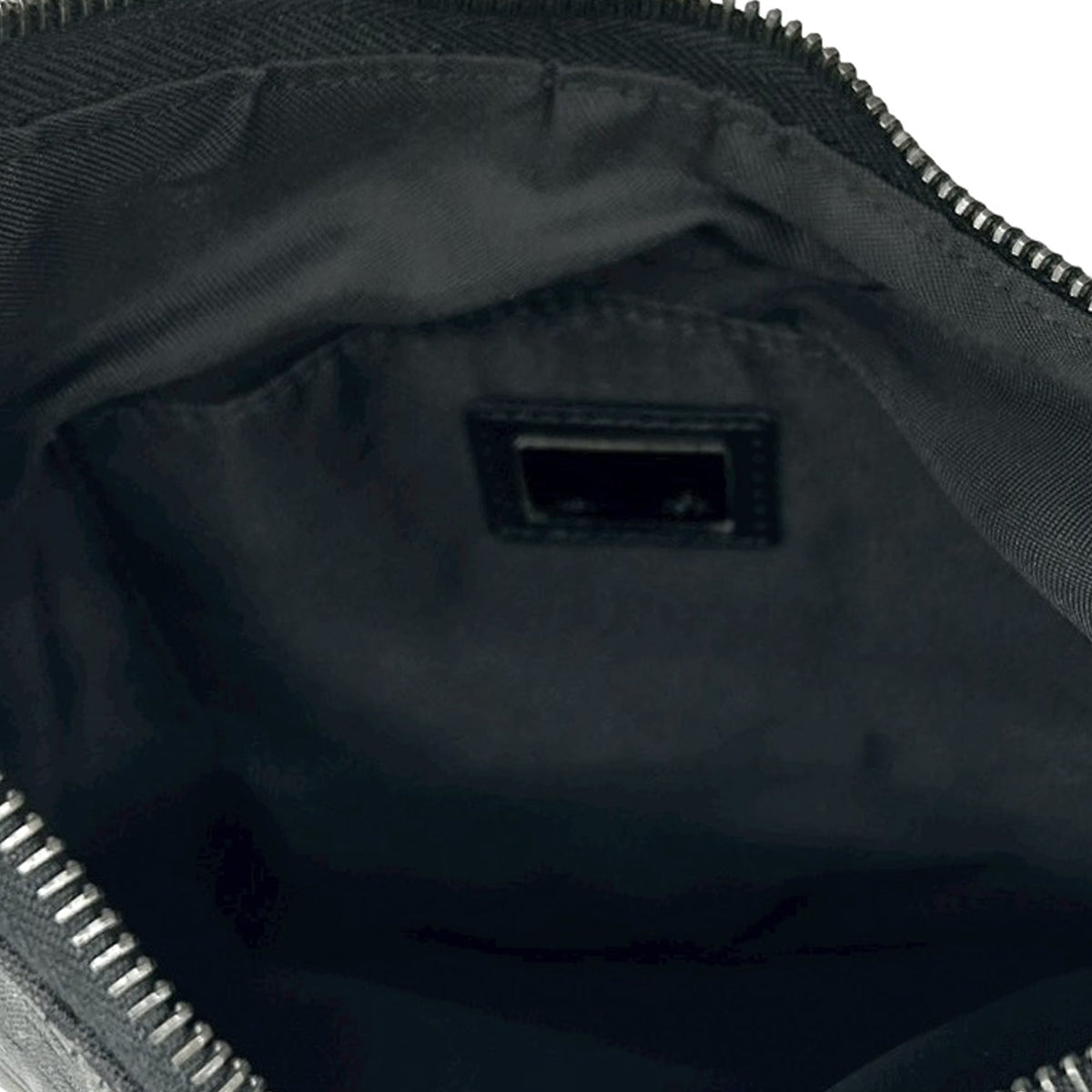 Fendi Zucchino Canvas Oyster Shoulder Bag
