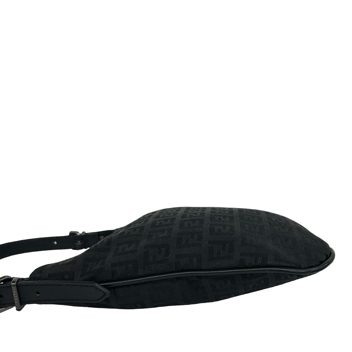 Fendi Zucchino Canvas Oyster Shoulder Bag