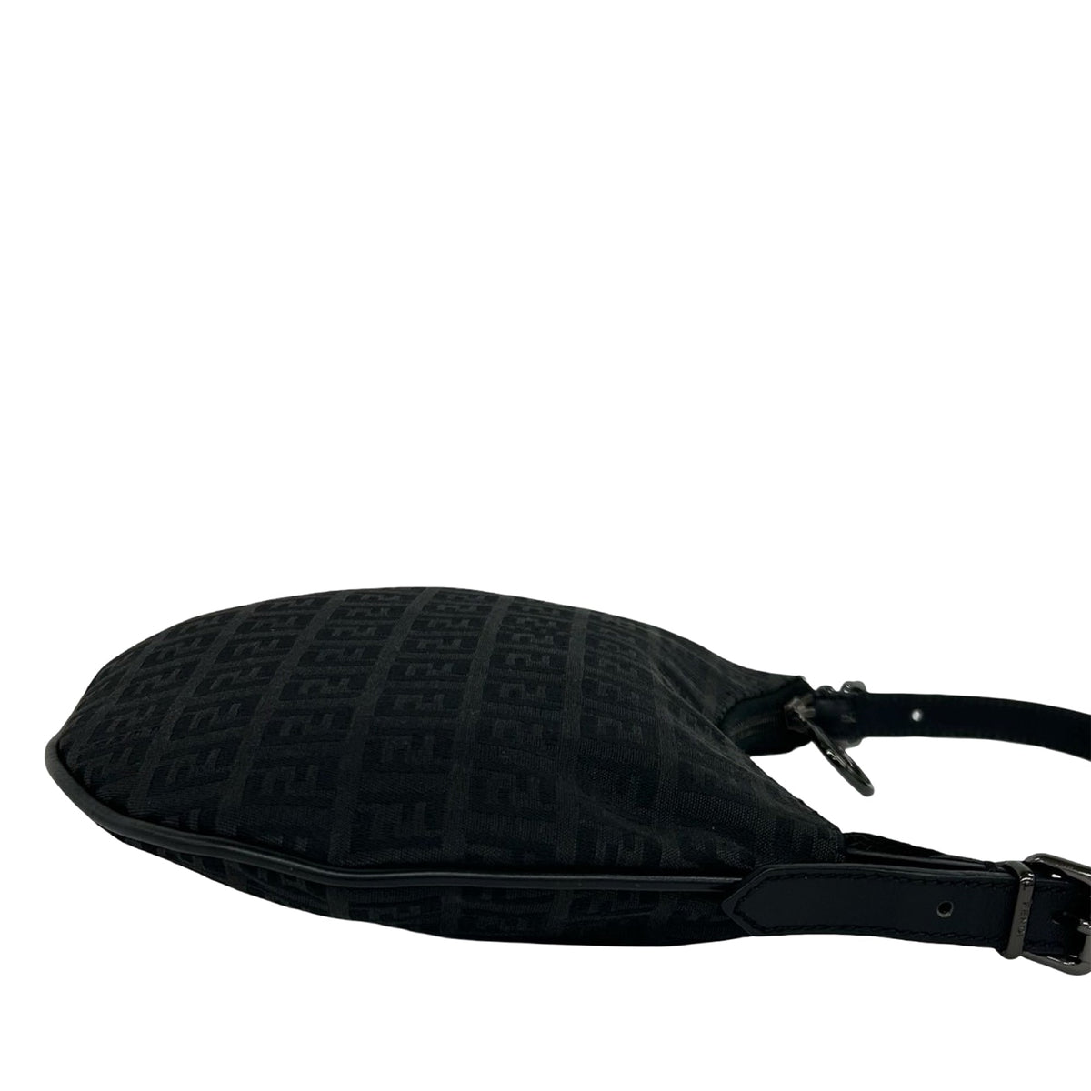 Fendi Zucchino Canvas Oyster Shoulder Bag