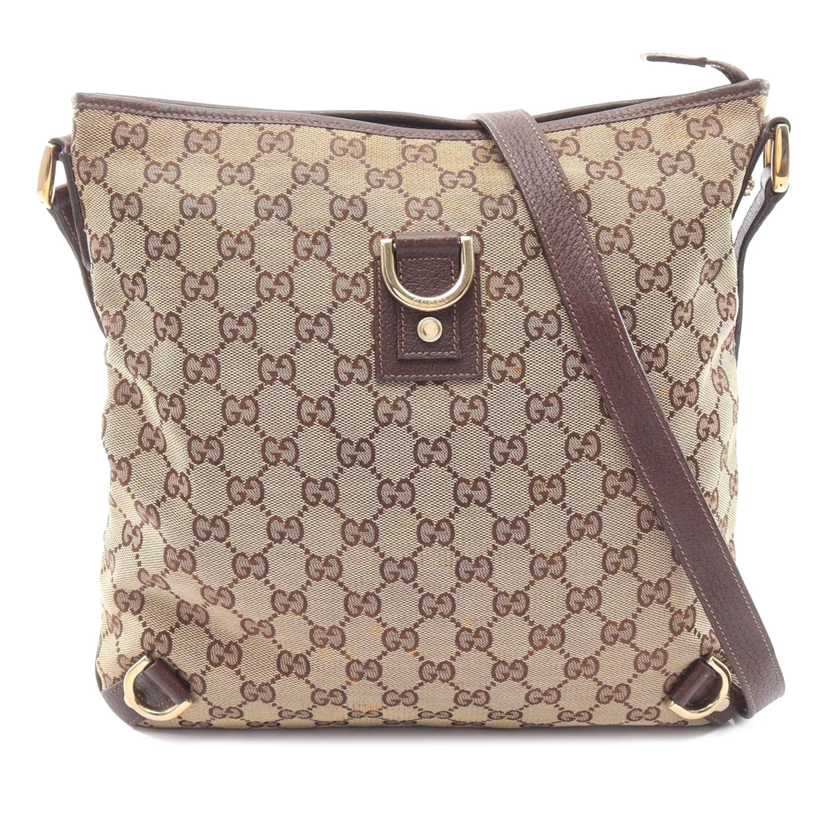 Gucci GG Canvas Abbey D Ring Crossbody — Beige