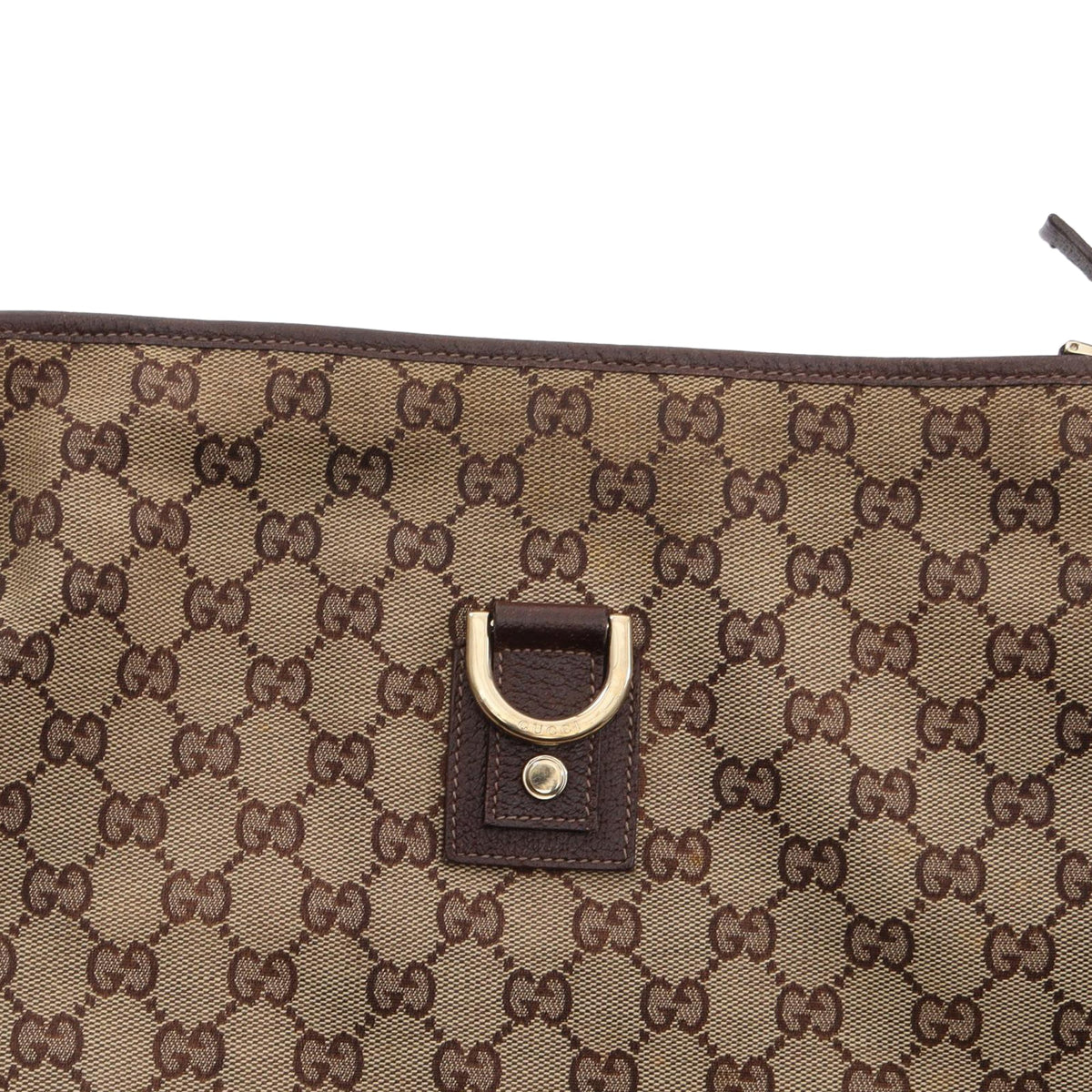 Gucci GG Canvas Abbey D Ring Crossbody — Beige