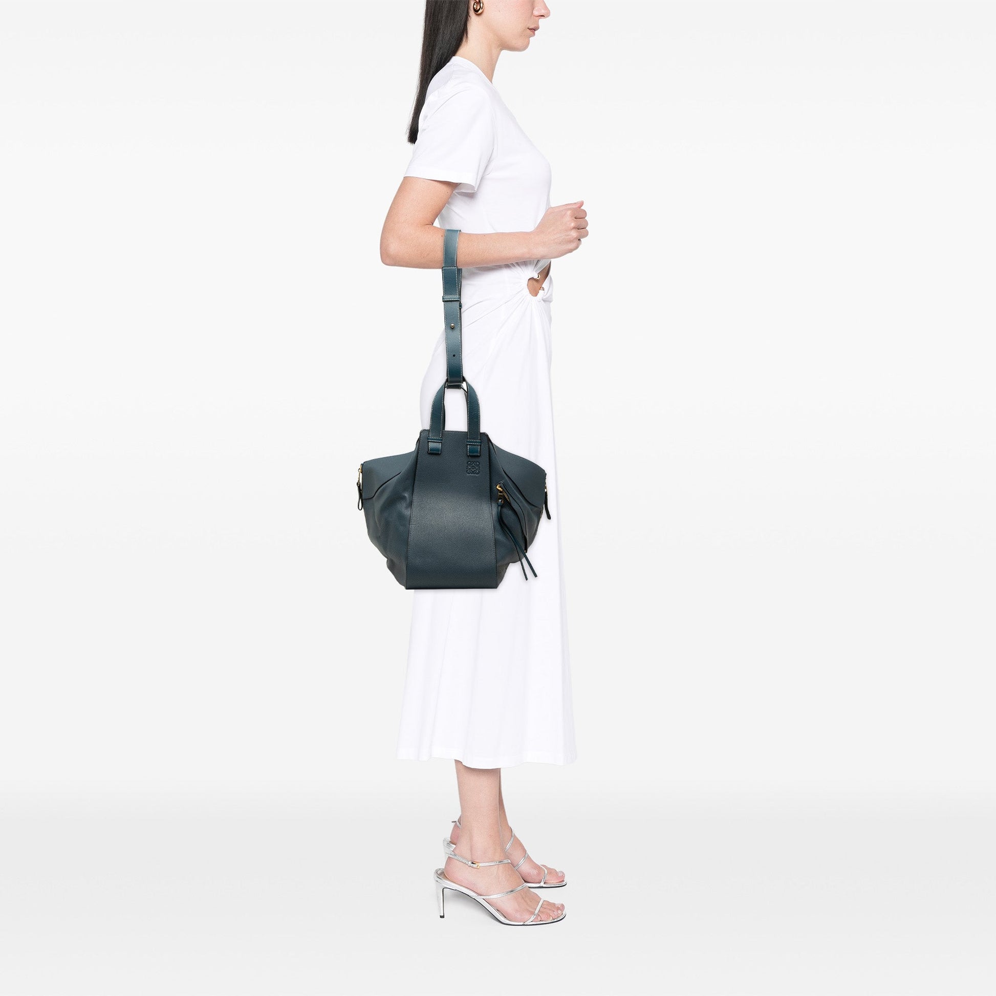LOEWE Medium Grained Calfskin Hammock Satchel