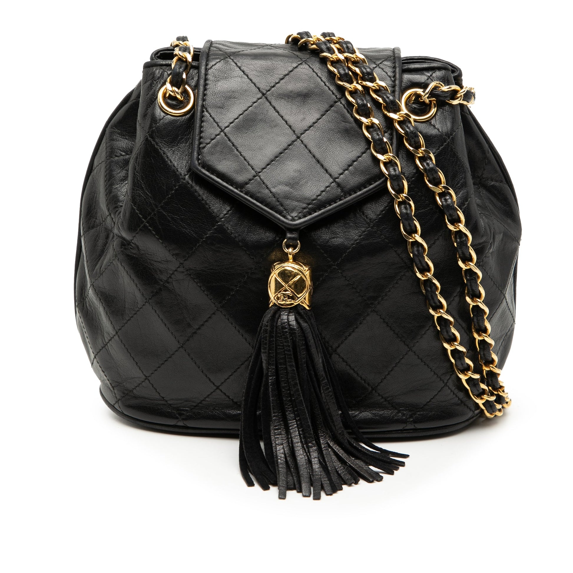 Chanel Quilted Lambskin Tassel Flap Crossbody