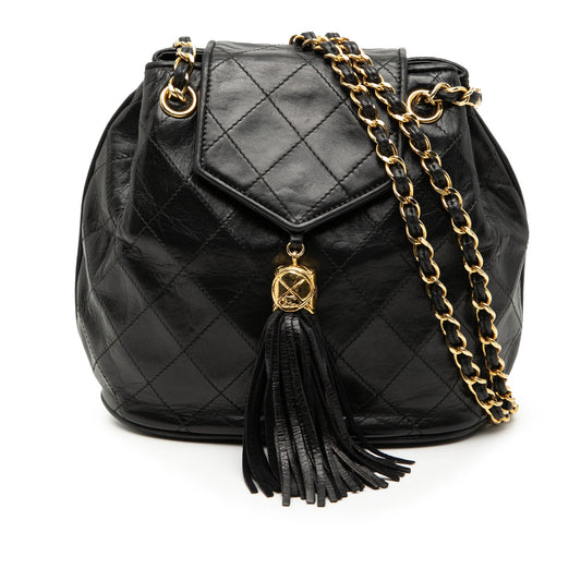 Chanel Quilted Lambskin Tassel Flap Crossbody