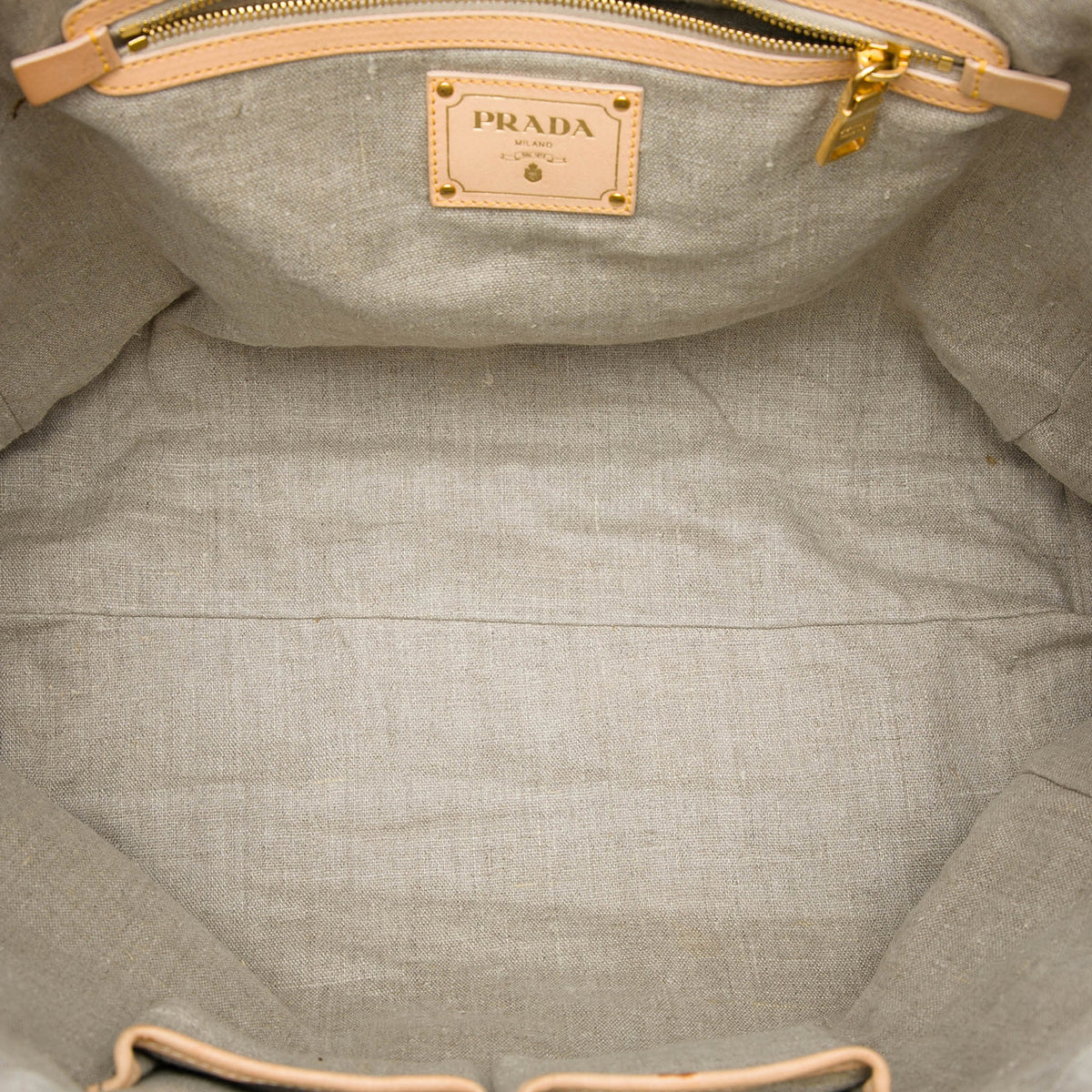 Prada Raffia Lino Fringe Shopping Tote
