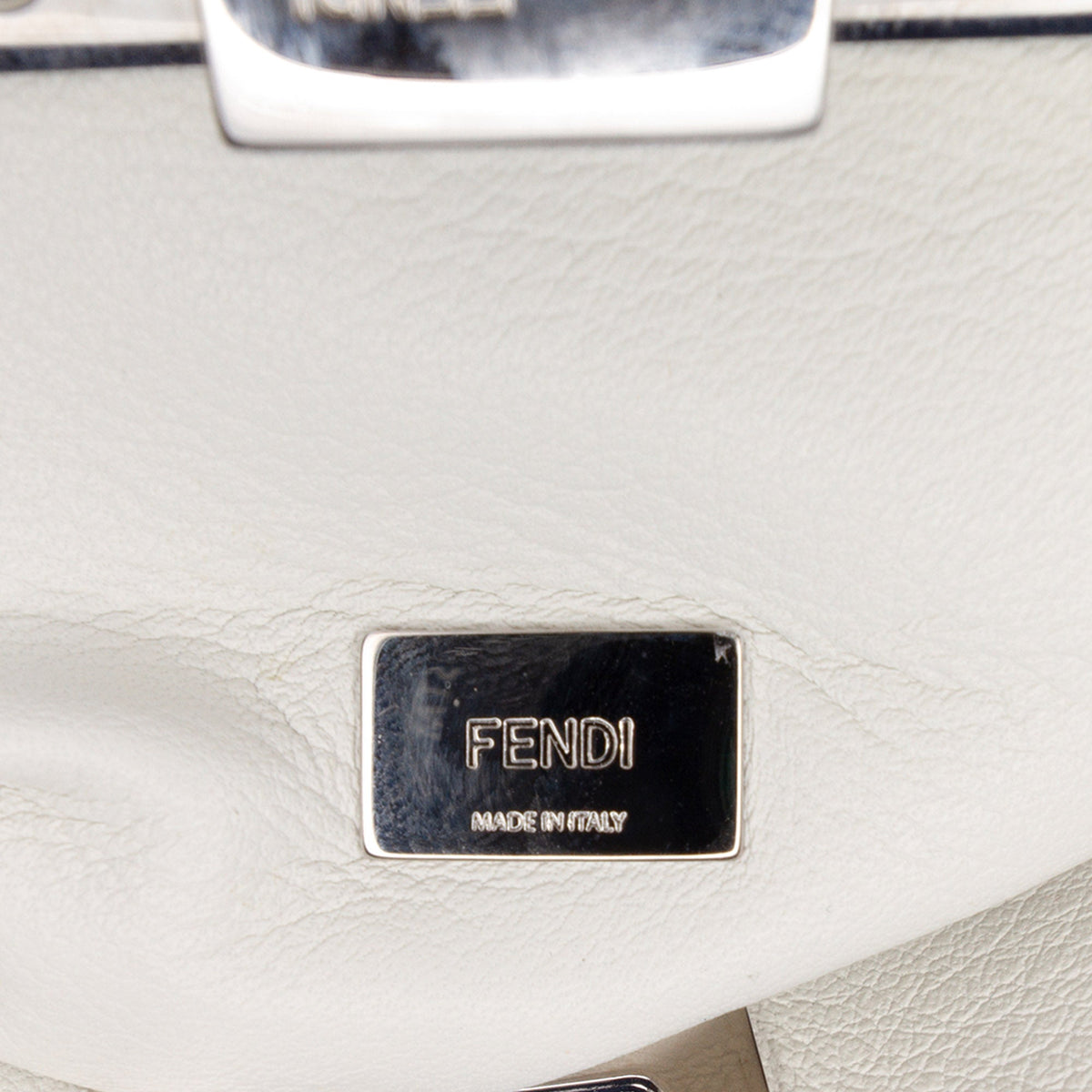 Fendi Micro Studded Calfskin Peekaboo Iconic Satchel