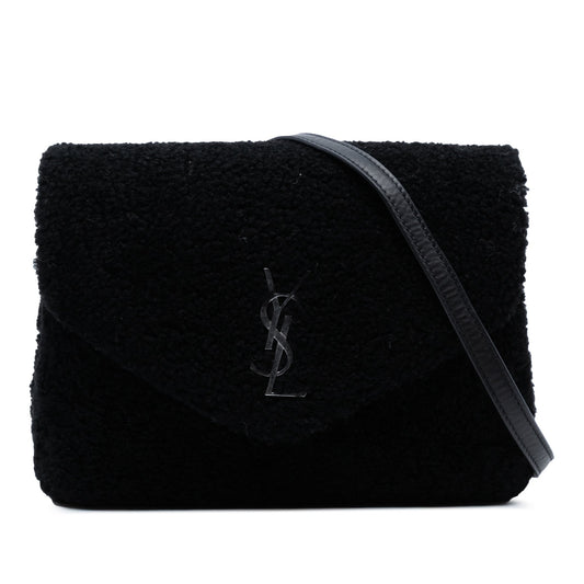 Saint Laurent Toy Shearling Monogram LouLou Crossbody