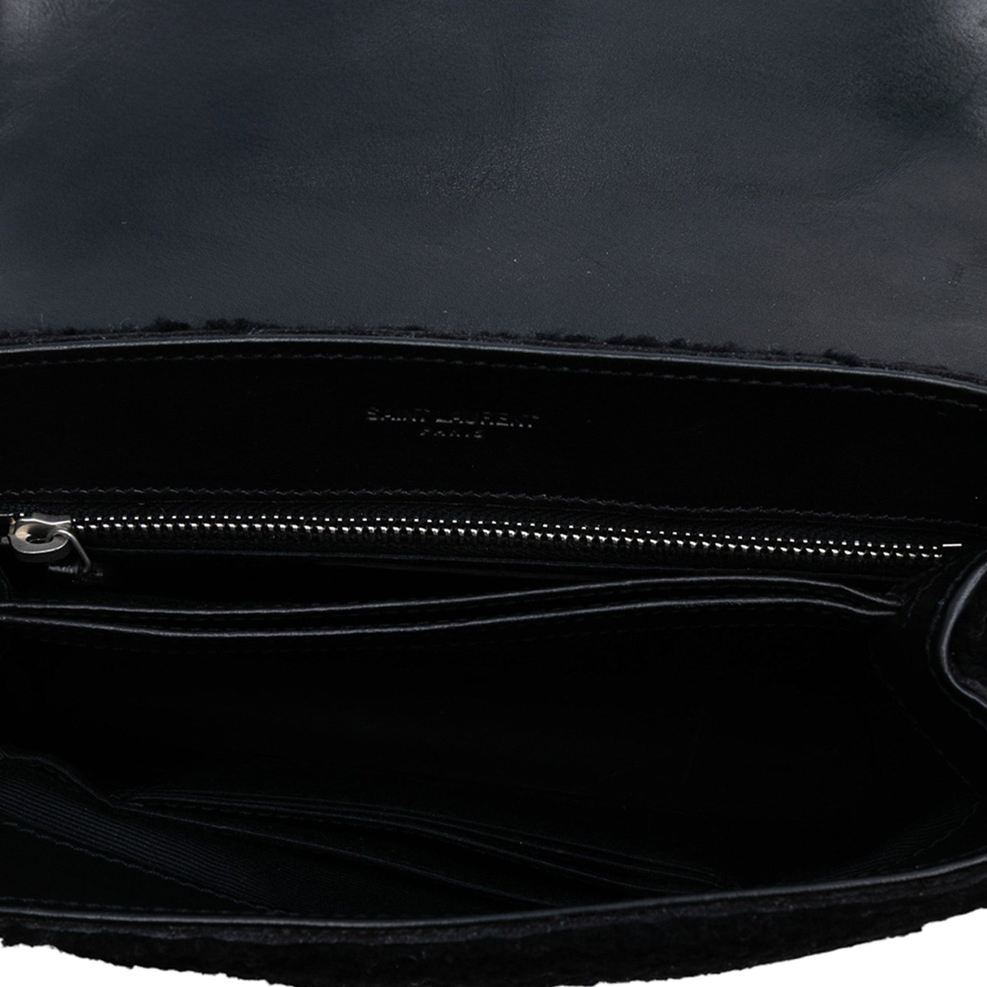 Saint Laurent Toy Shearling Monogram LouLou Crossbody