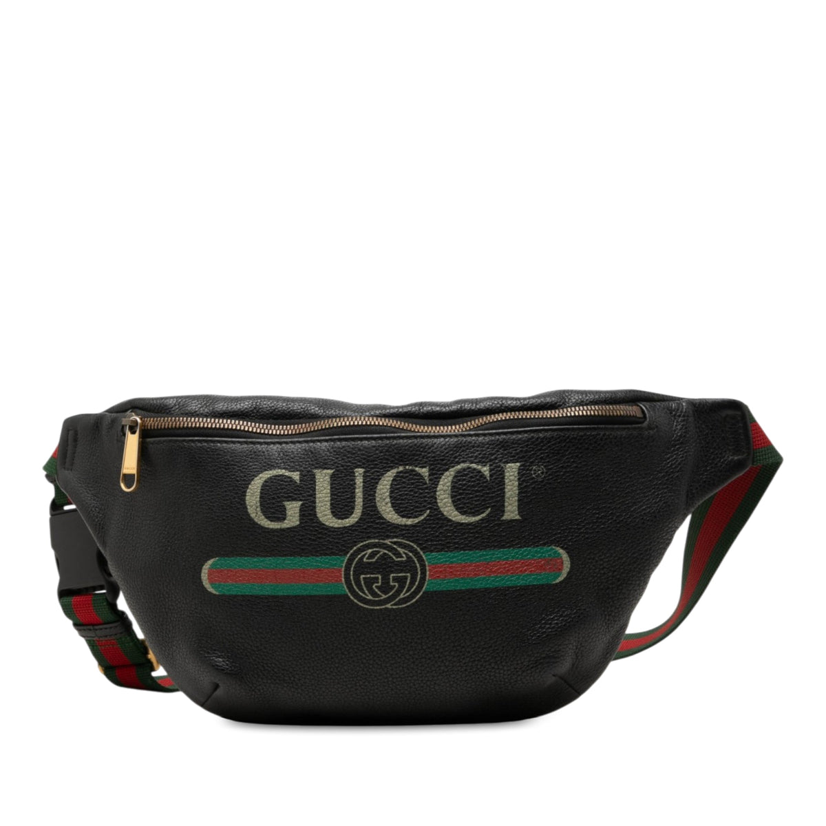 Gucci Leather Logo Web Belt Bag