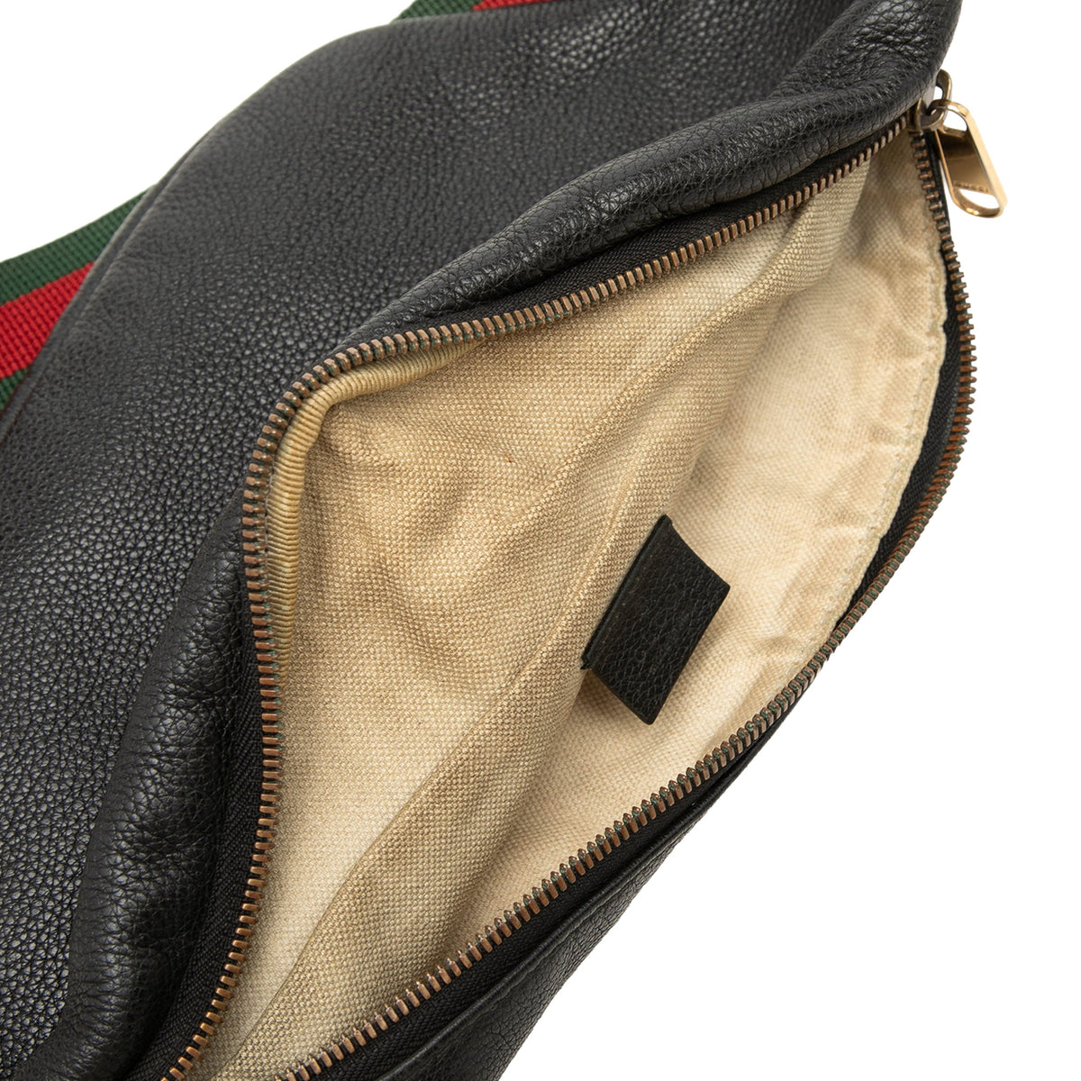 Gucci Leather Logo Web Belt Bag
