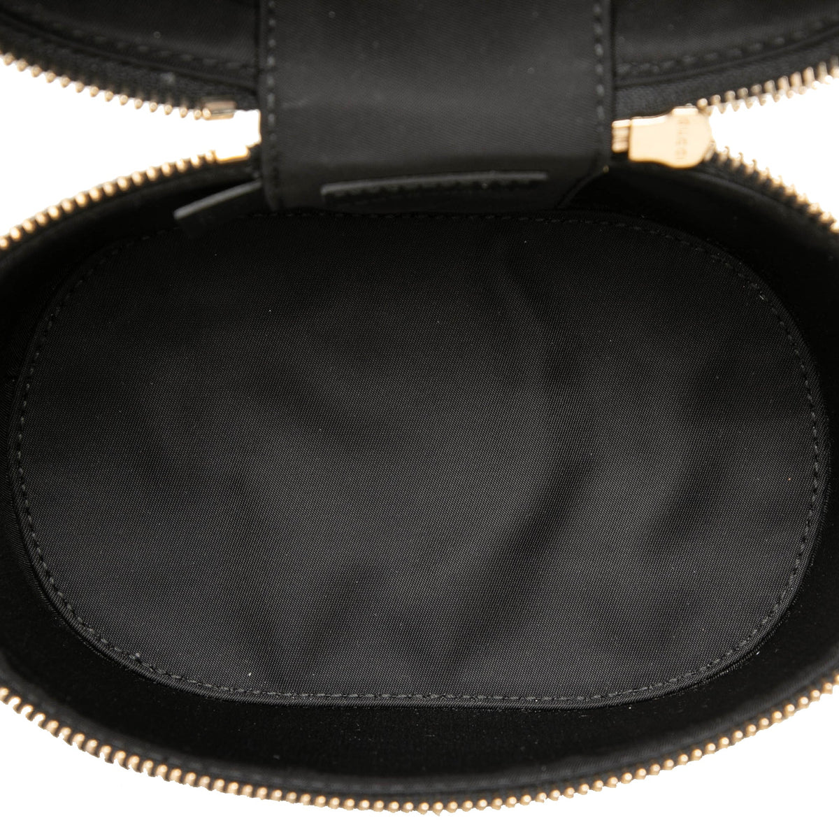 Gucci Shiny Calfskin Bamboo Vanity Bag — Black