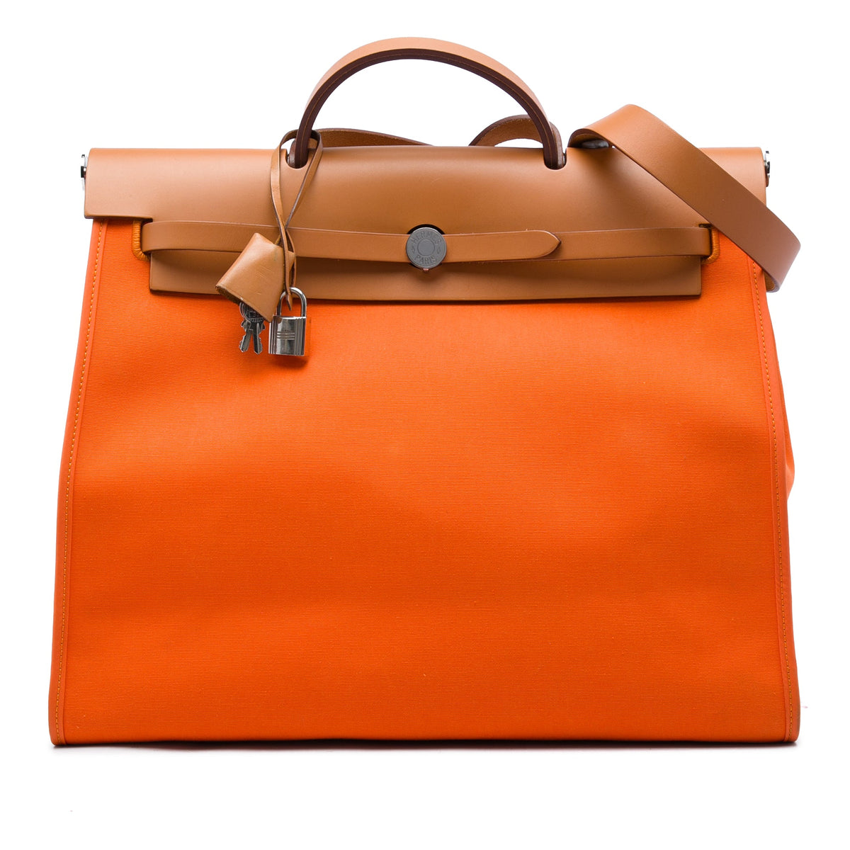 Hermès Toile Herbag Zip 39 — Orange