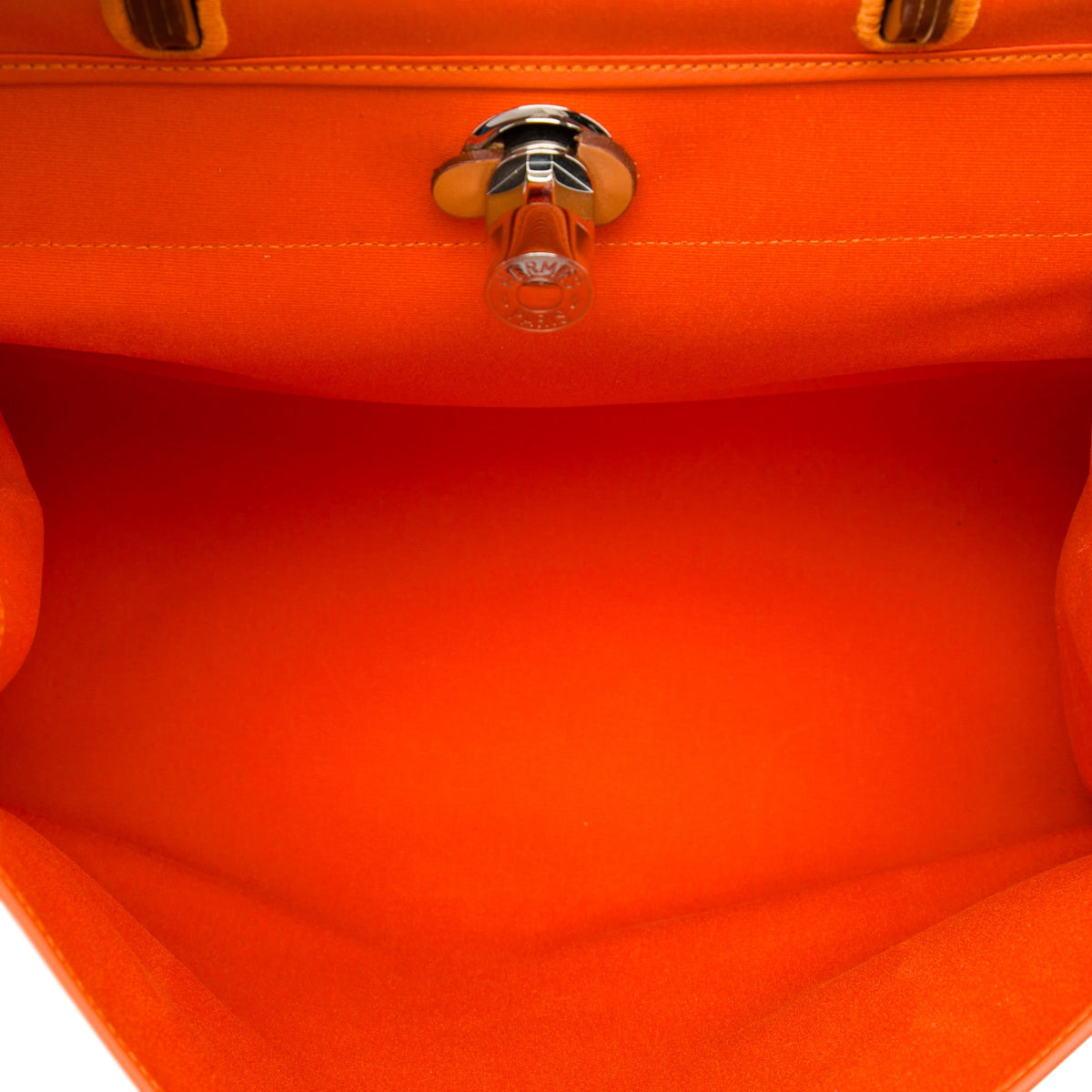 Hermès Toile Herbag Zip 39 — Orange