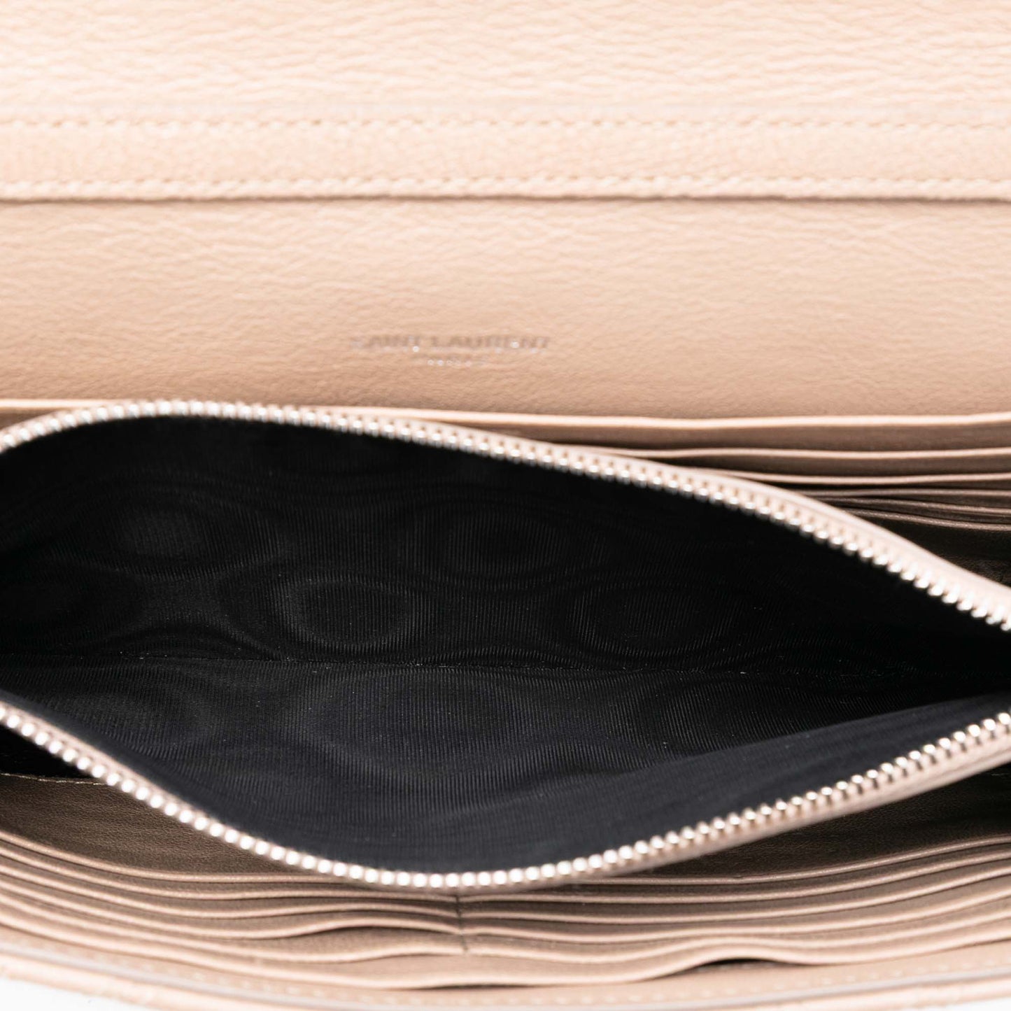 Saint Laurent Quilted Diamond Lambskin Becky Wallet on Chain