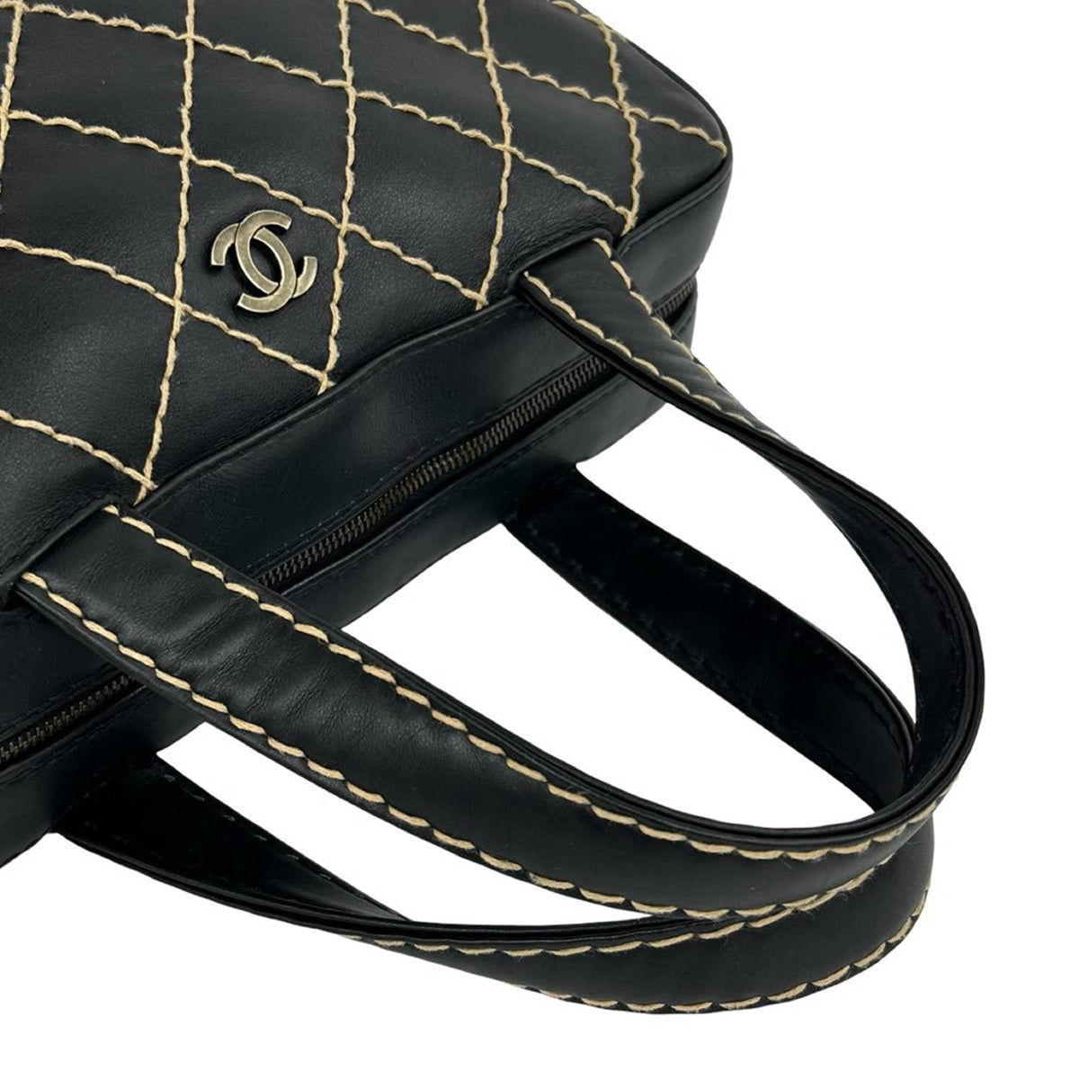 Chanel CC Lambskin Wild Stitch Handbag