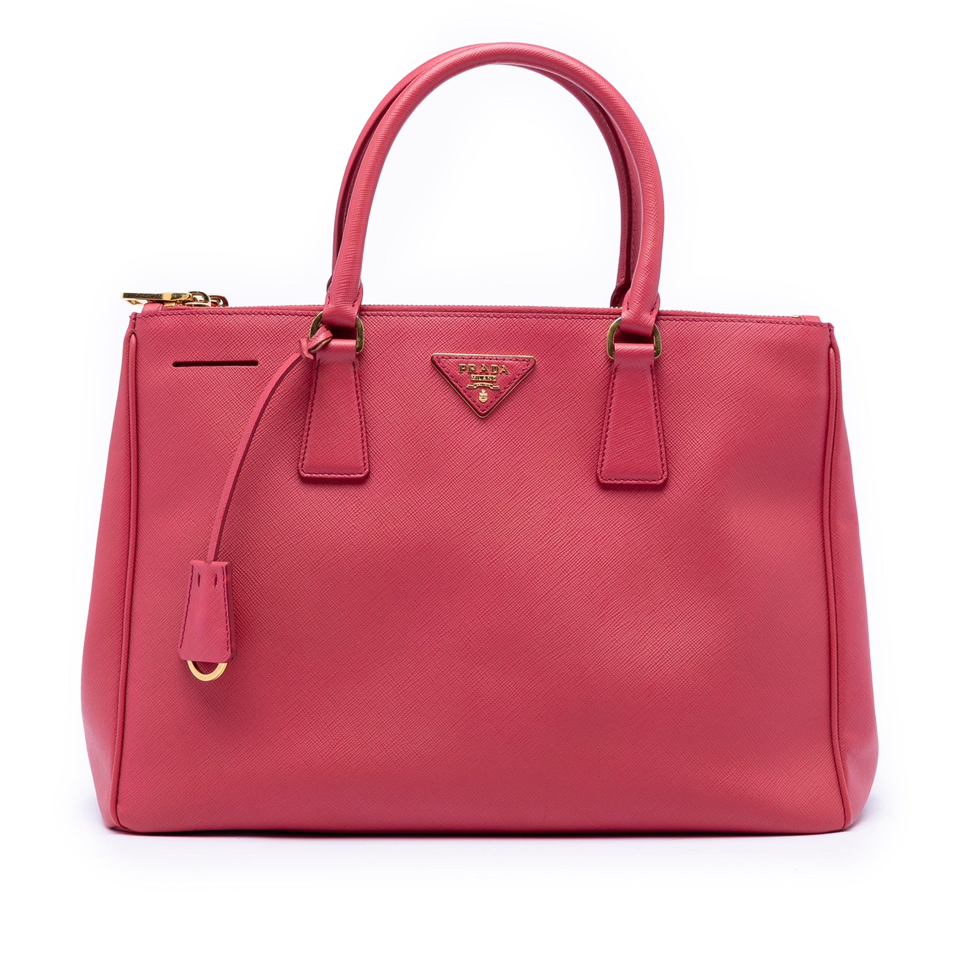 Medium Saffiano Lux Galleria Double Zip Tote