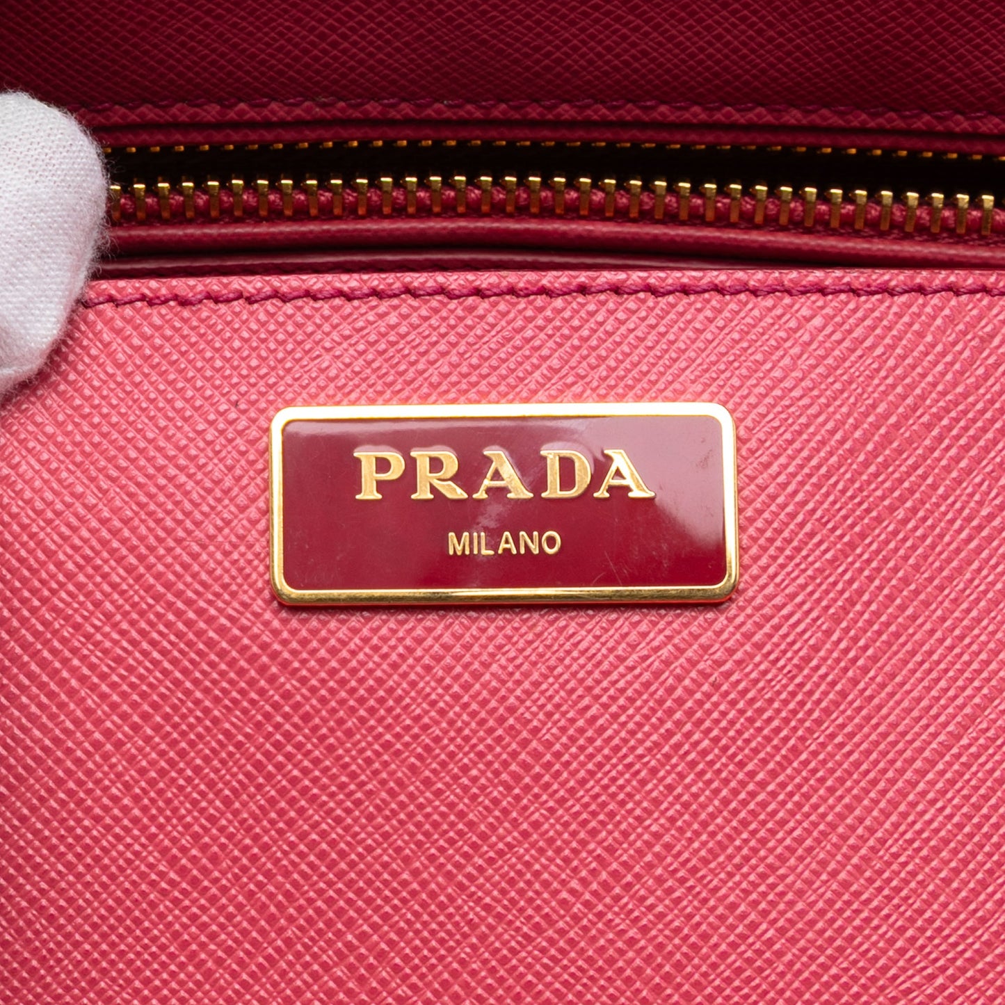Medium Saffiano Lux Galleria Double Zip Tote
