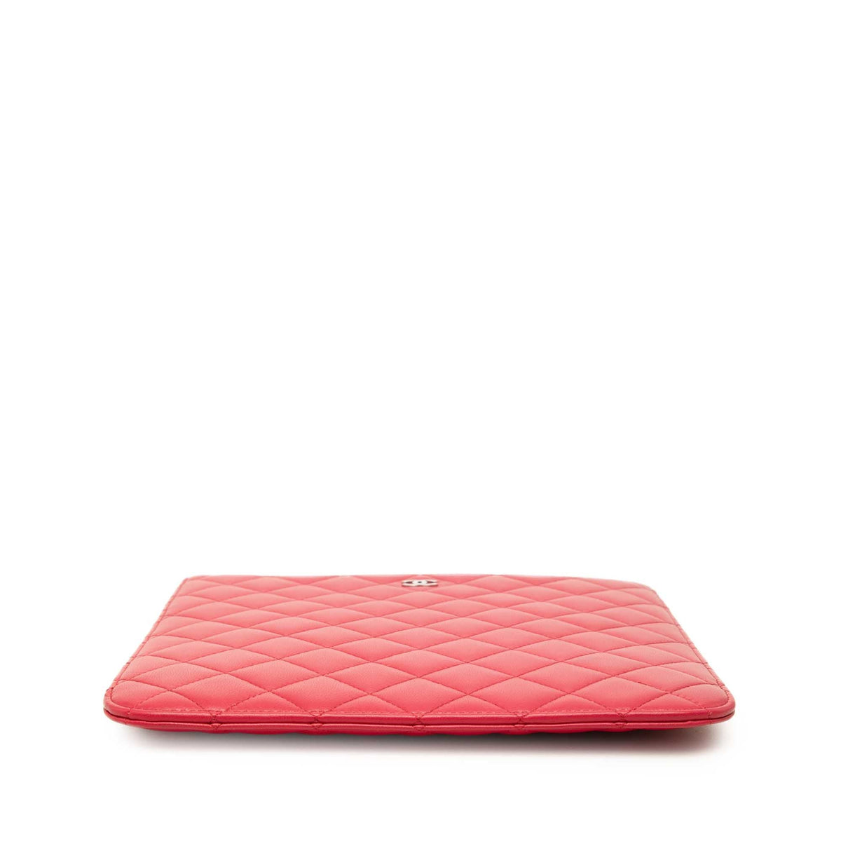 Chanel CC Quilted Lambskin Ipad Case — Red