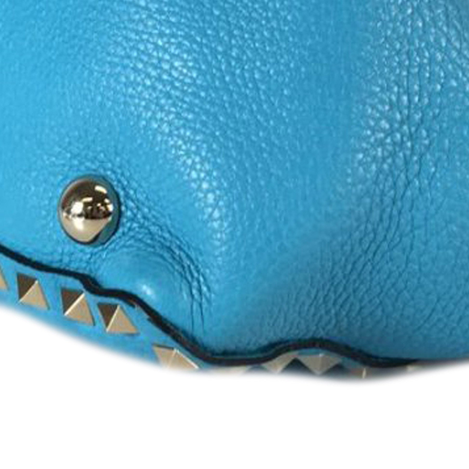 Valentino Small Grained Calfskin Rockstud Trapeze Satchel